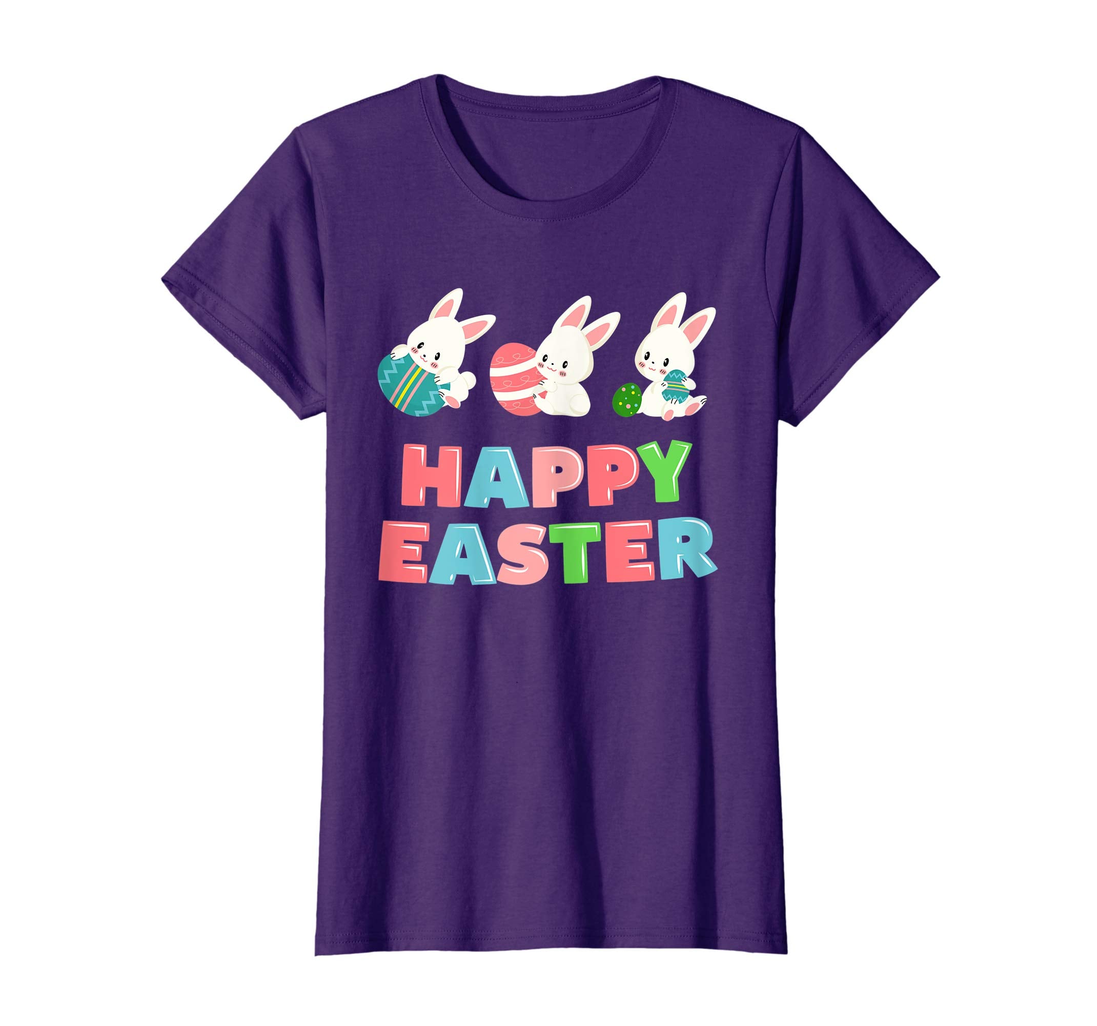 Happy Easter Shirt For Boys Girls Women Men Colorful Eggs