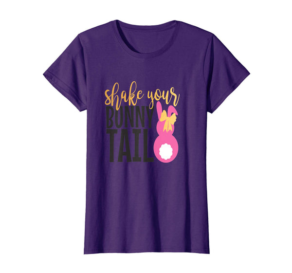 Womens Shake Your Bunny Tail-Cute Easter Celebration Shirt for Her