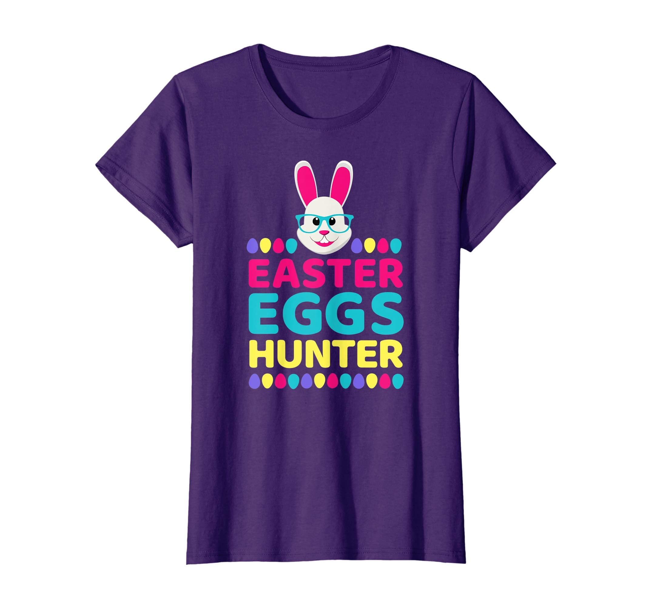 Egg Hunter Easter T-Shirt Boys Girls Cute Bunny Gift Tee