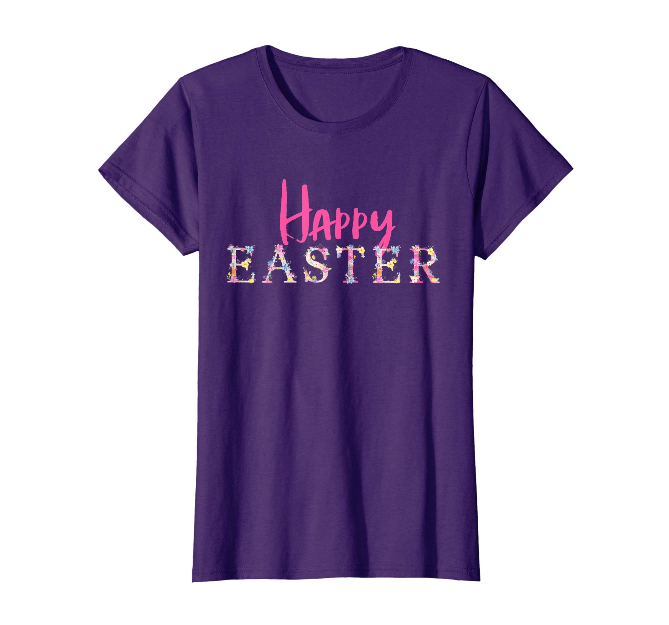 Happy Easter Flower T-Shirt Floral Easter Party Tee