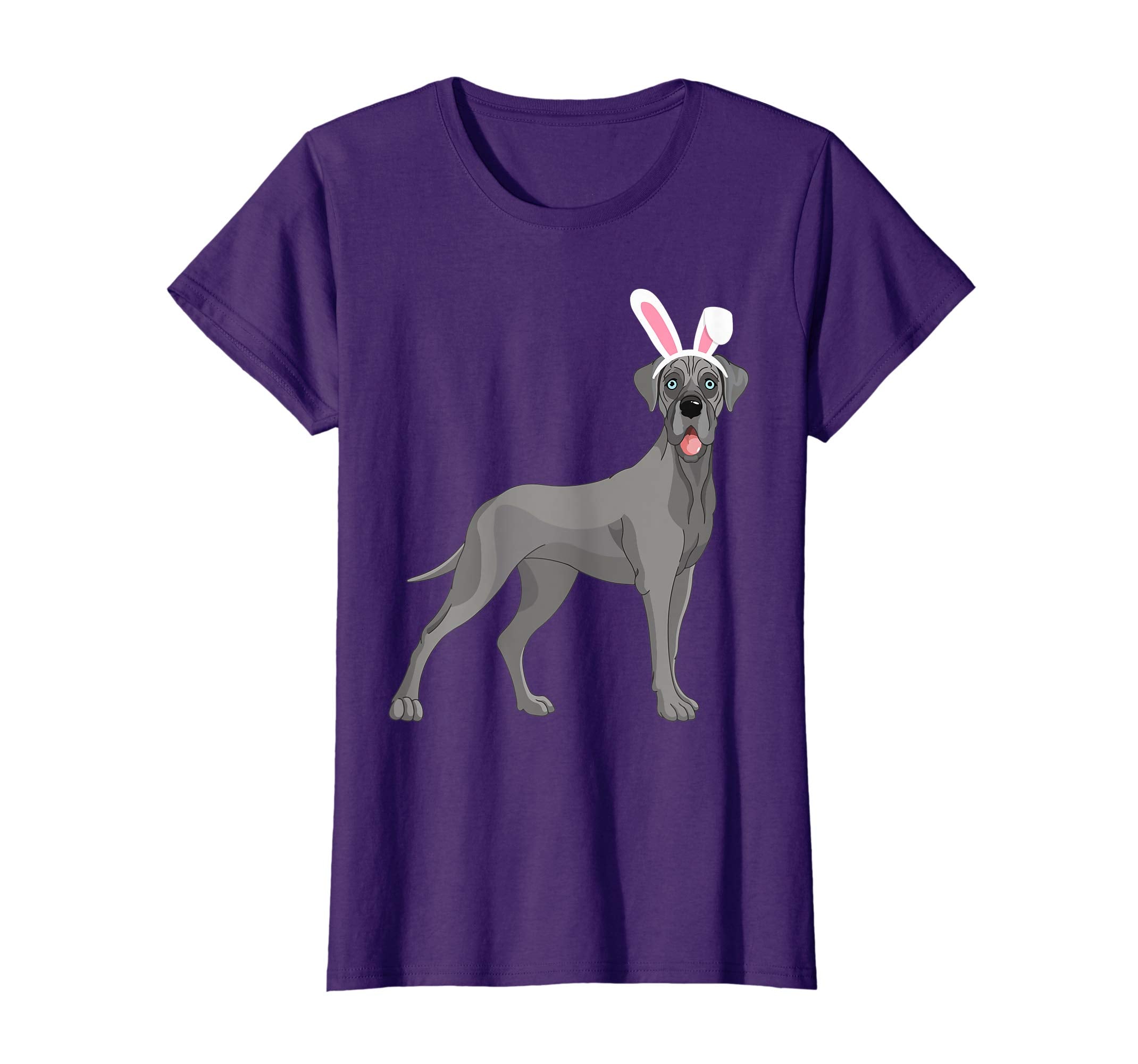 Great Dane Dog With Bunny Rabbit Hat Easter Happy Day Shirt