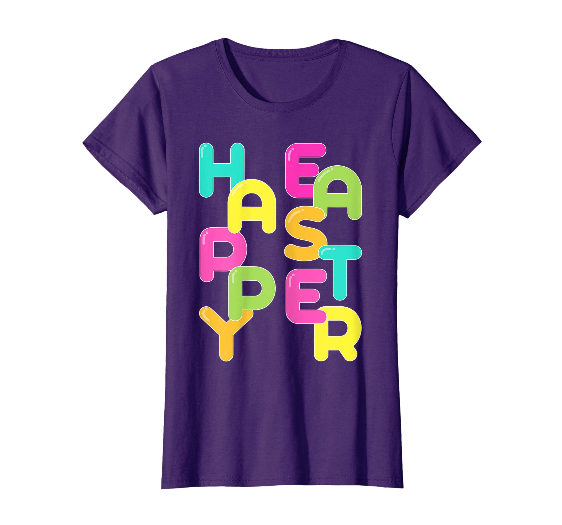 Happy Easter Shirt Colorful Letters Easter Gift