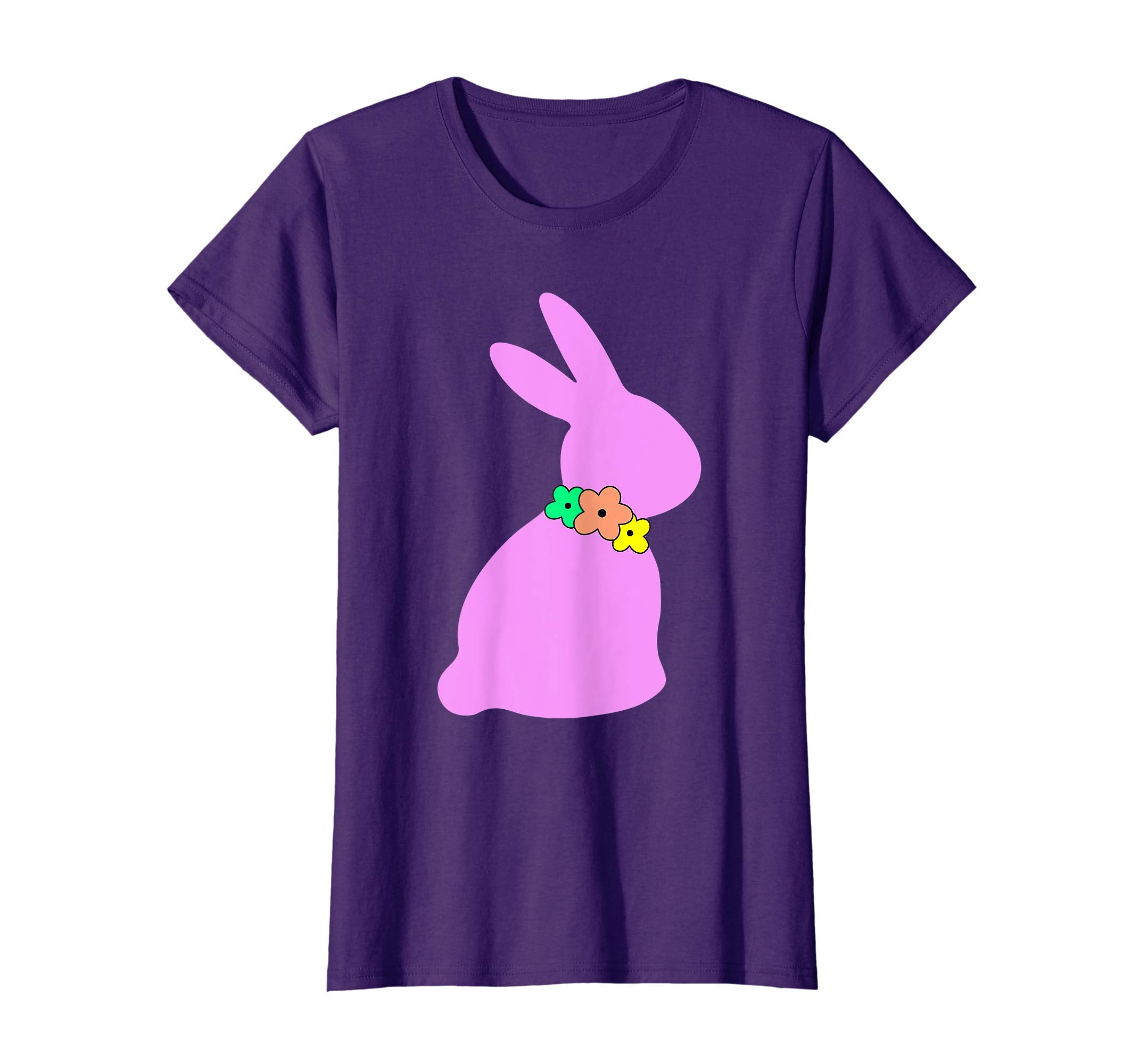 Happy Easter Bunny Silhouette Bow Boys Girls Kids T Shirt