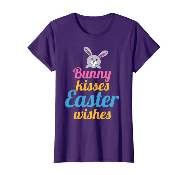 Bunny Kisses Easter Wishes Sunday Egg Hunt Hiding T Shirt