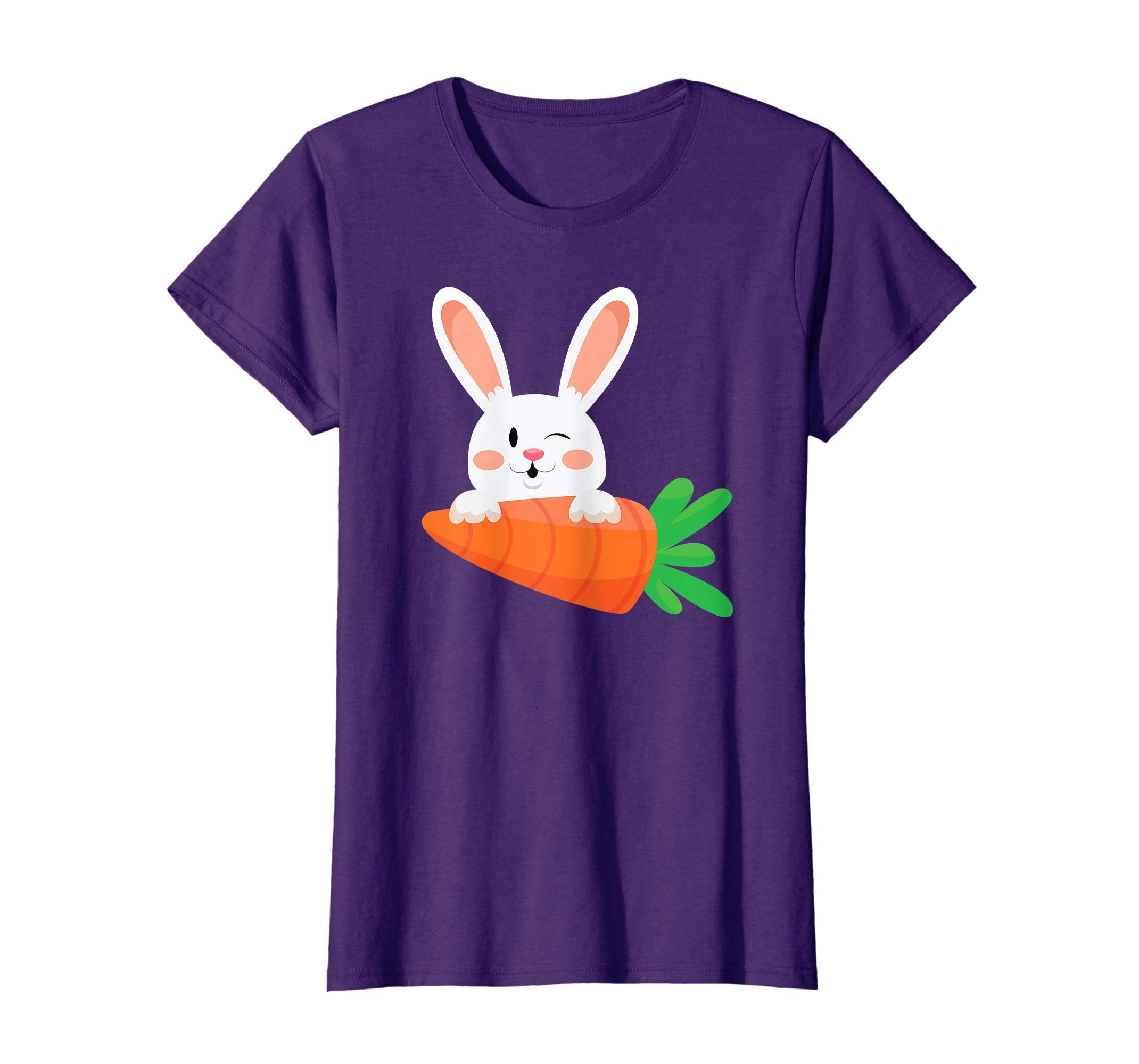 Cute Bunny With Carrot Easter Day T-Shirt Egg Hunting