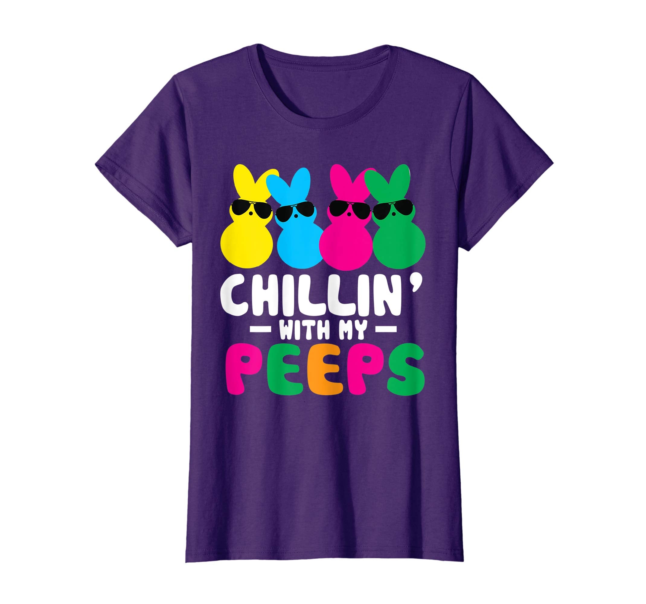 Chillin' With My Peeps Shirt Easter Day Bunny Egg Funny Gift