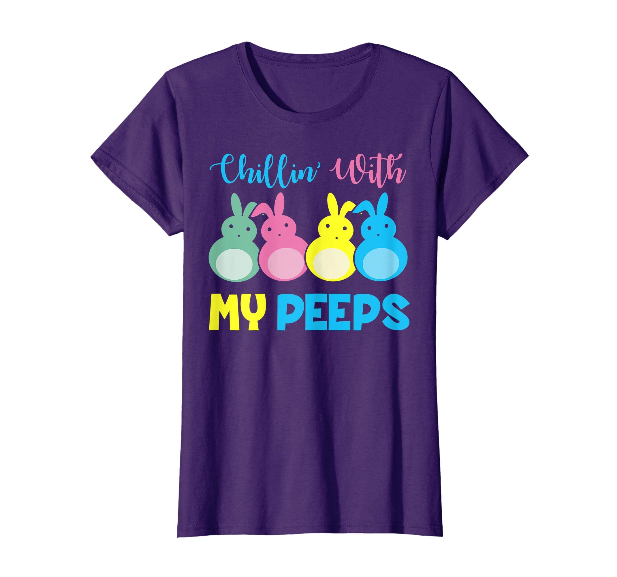 Funny Chillin with My Peeps with bunny Happy easter shirt