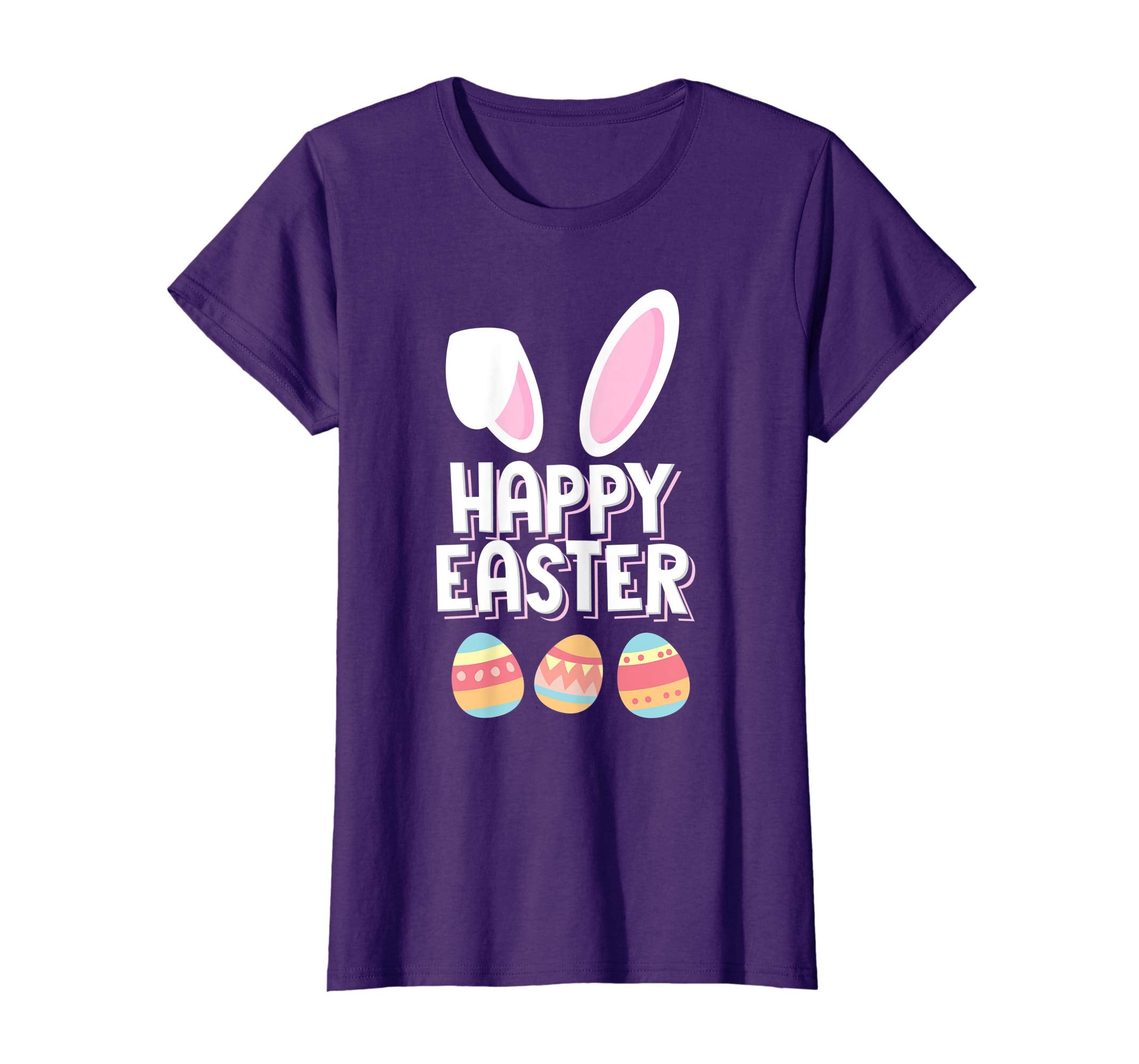 Happy Easter Shirt Funny Bunny Colorful Eggs Hunt T-Shirt