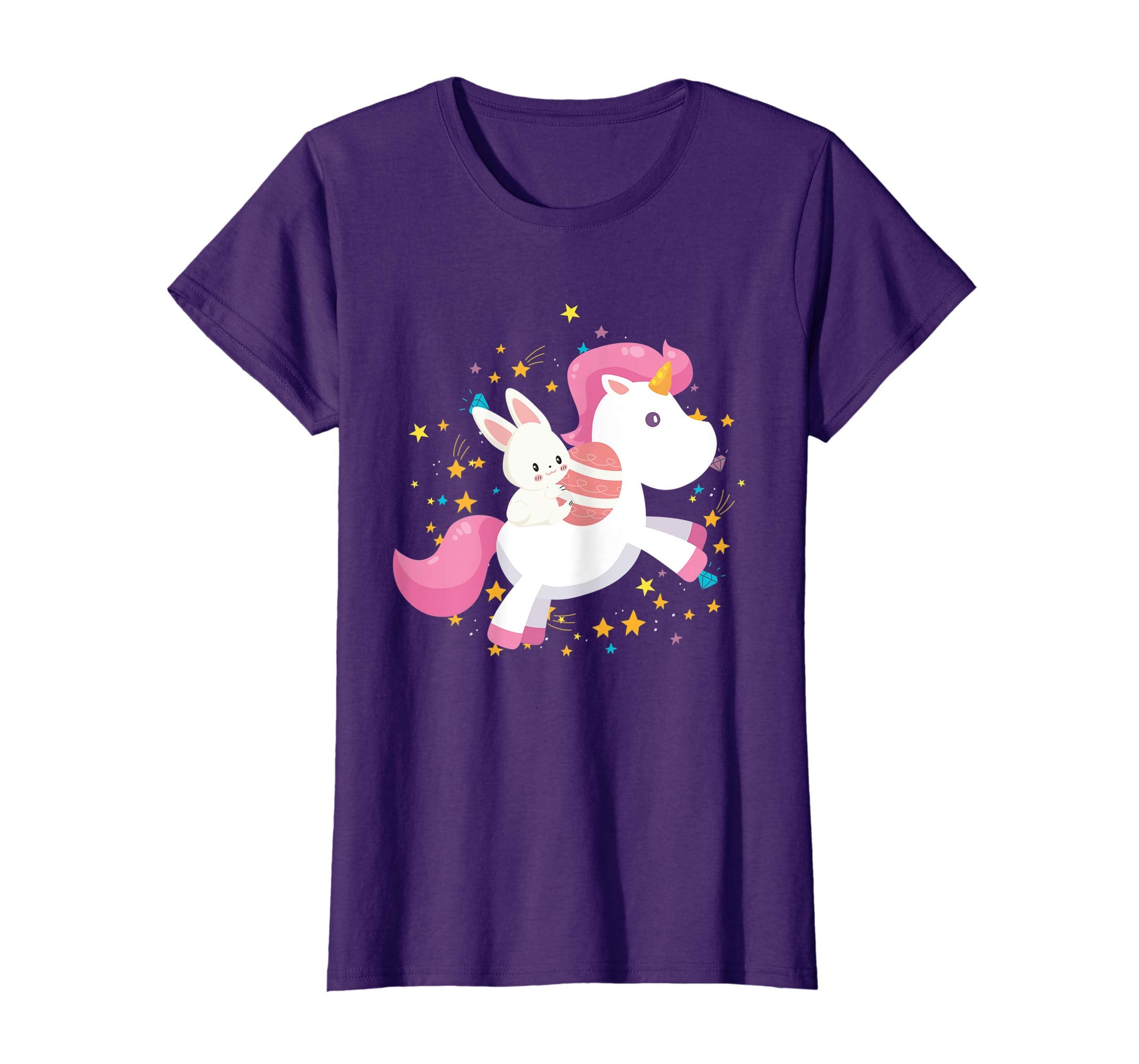 Easter Bunny Unicorn Riding T Shirt Funny Easter Gift For Ki