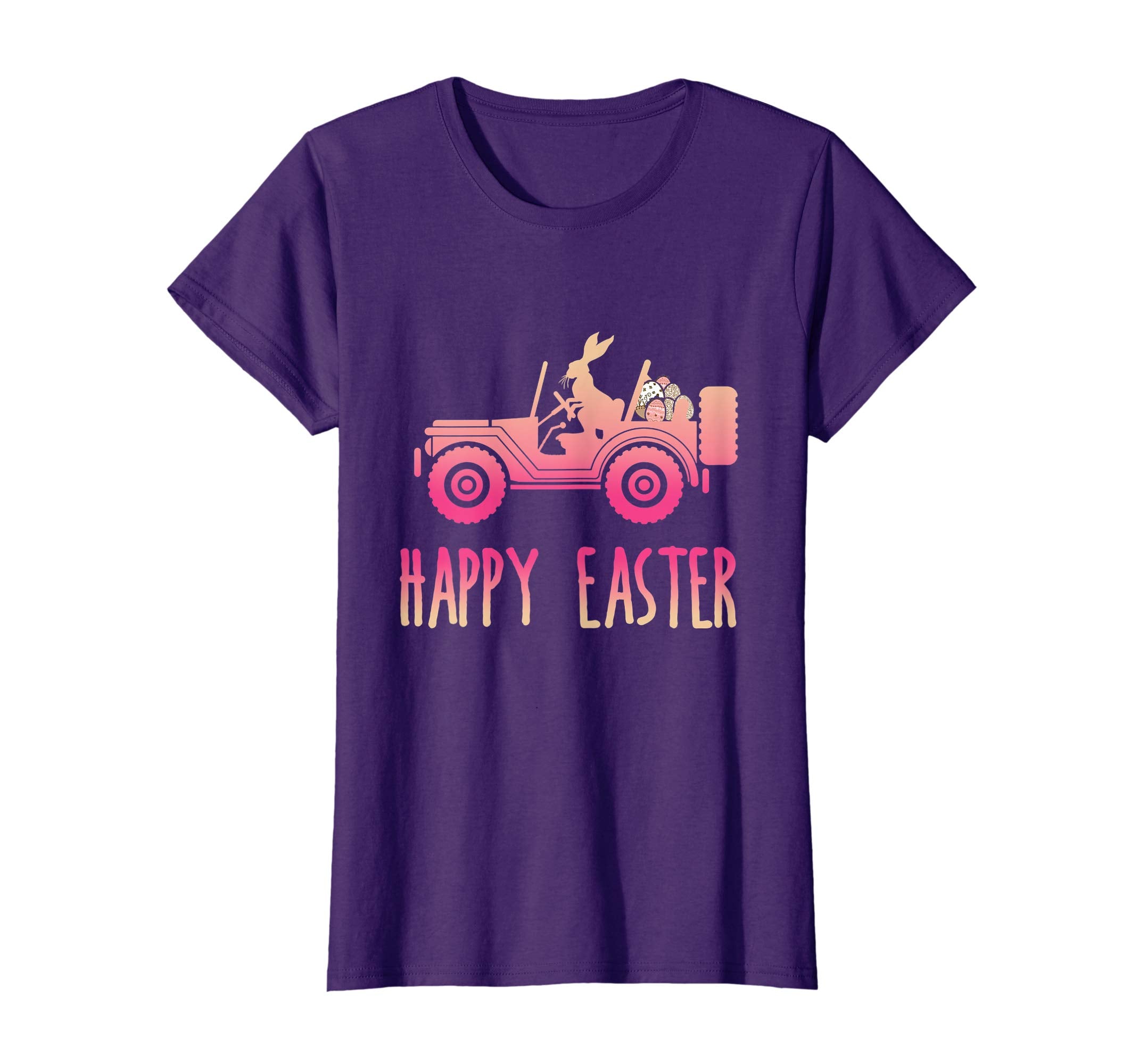 Jeep Happy Easter Bunny with Long Ears Eggs Shirt