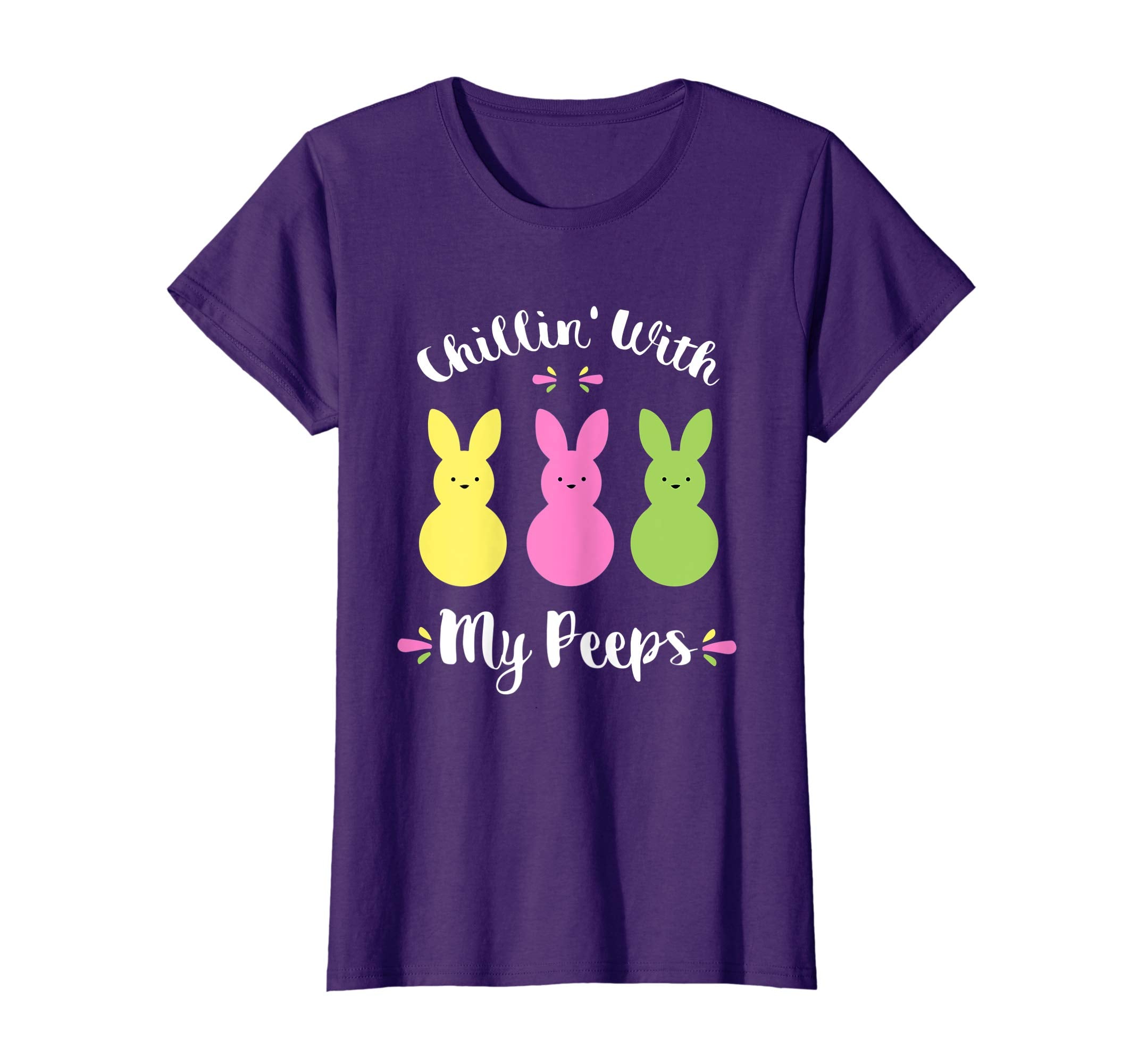 Chillin' With My Peeps Easter Bunny Funny T-Shirt for Kids