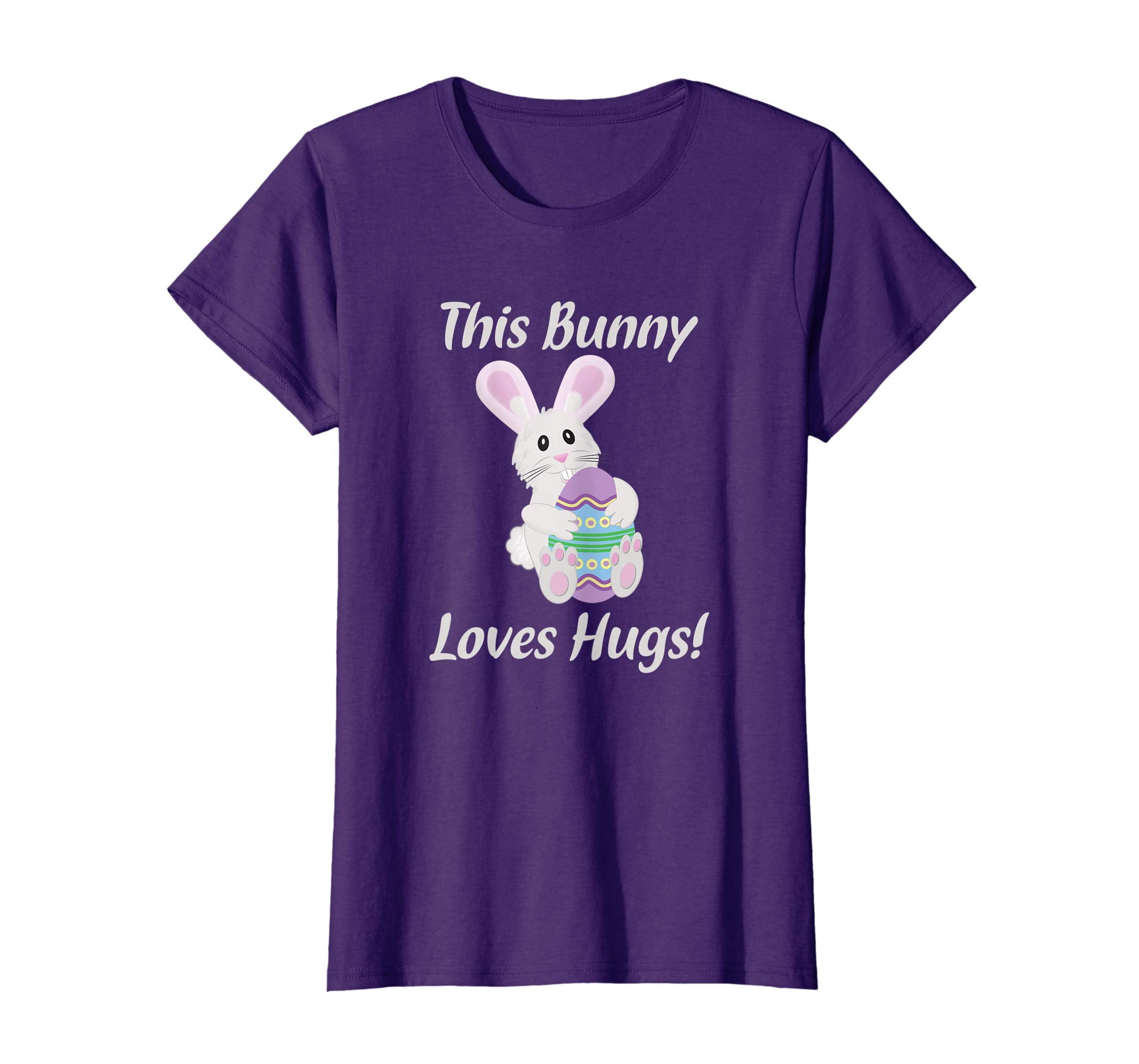 Cute Easter Bunny Hugging Beautiful Easter Egg T Shirt