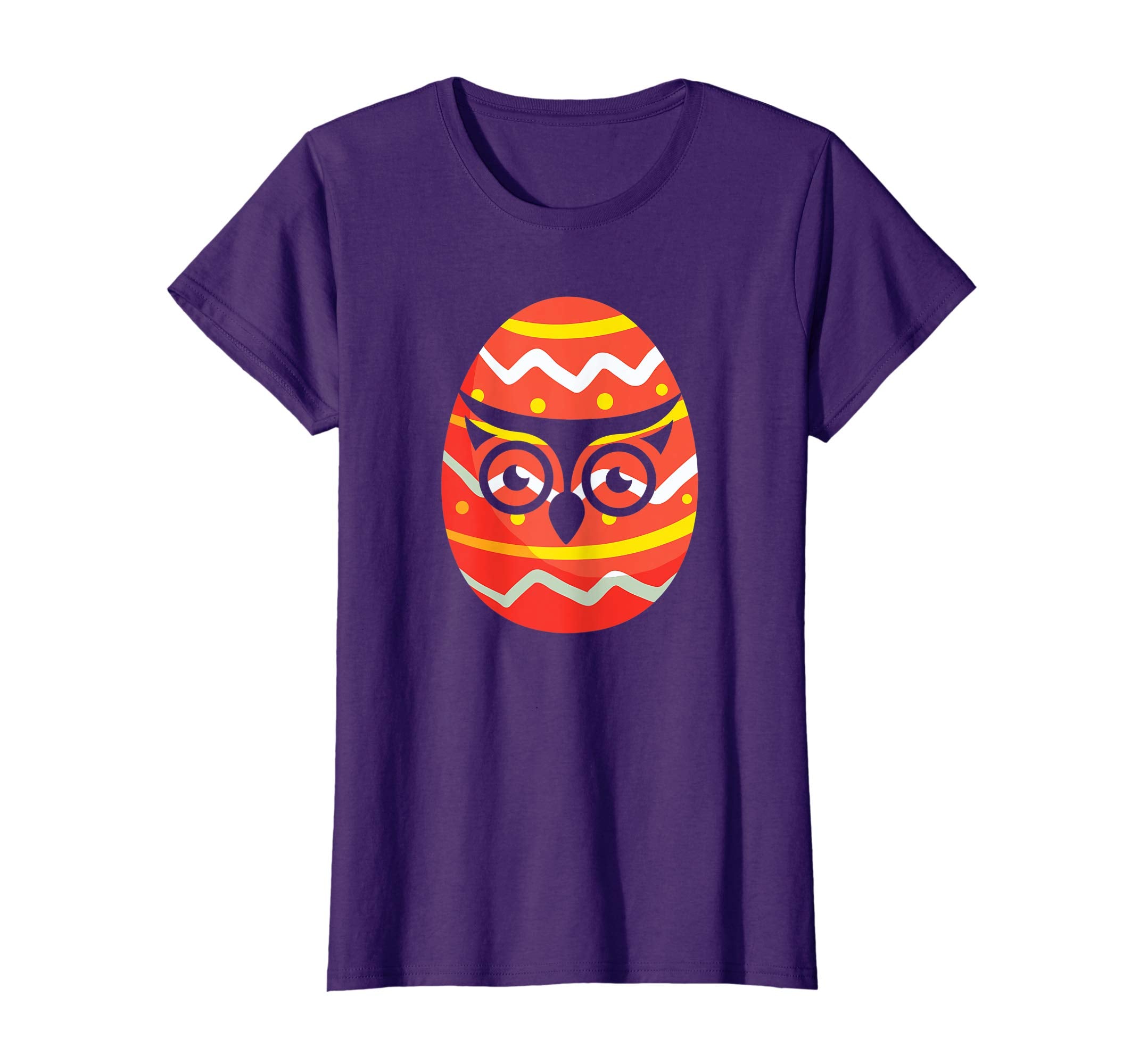 Happy Owl Easter Bunny Egg T-Shirt for Kids Boys Girls