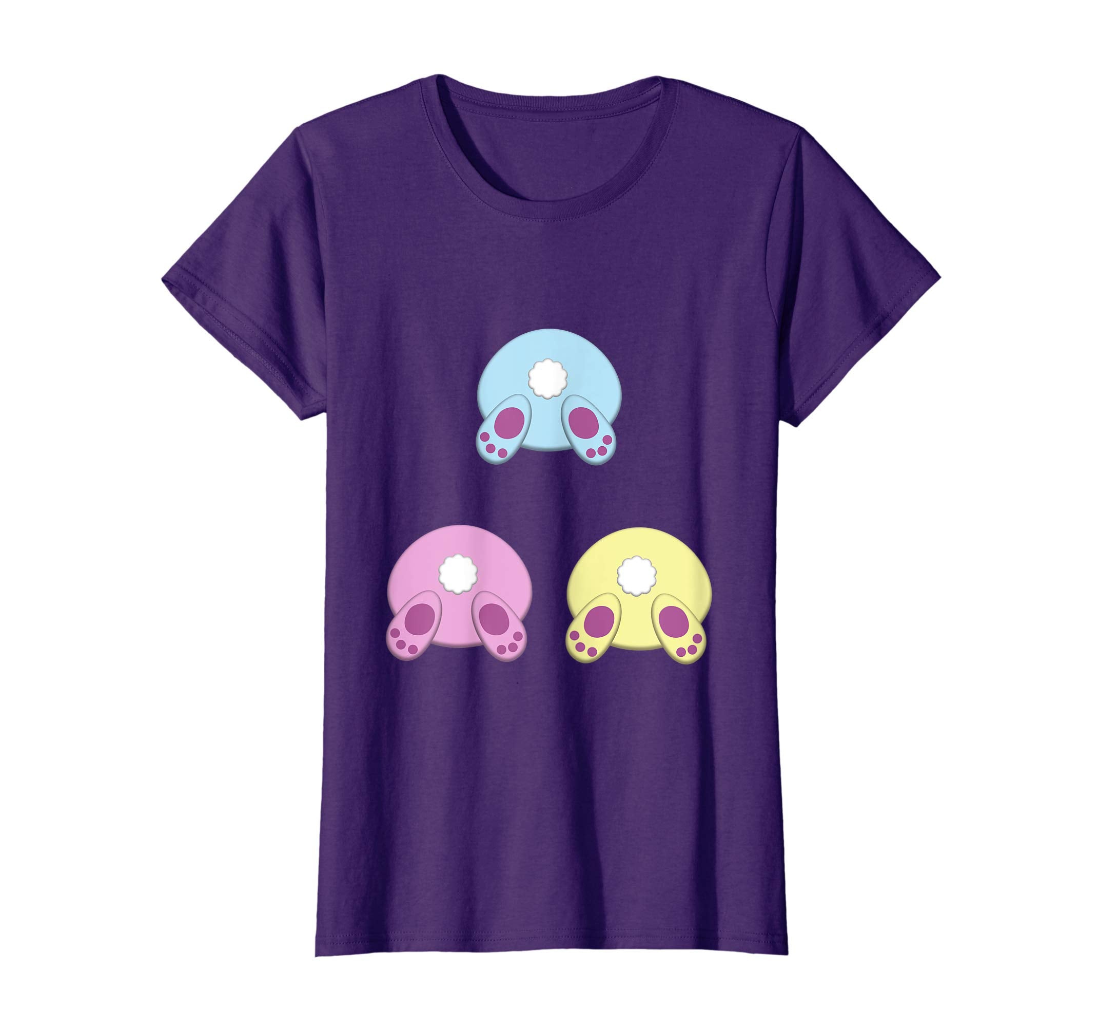 Kids, Adult Two sided Easter Bunny Shirt -Faces on your back