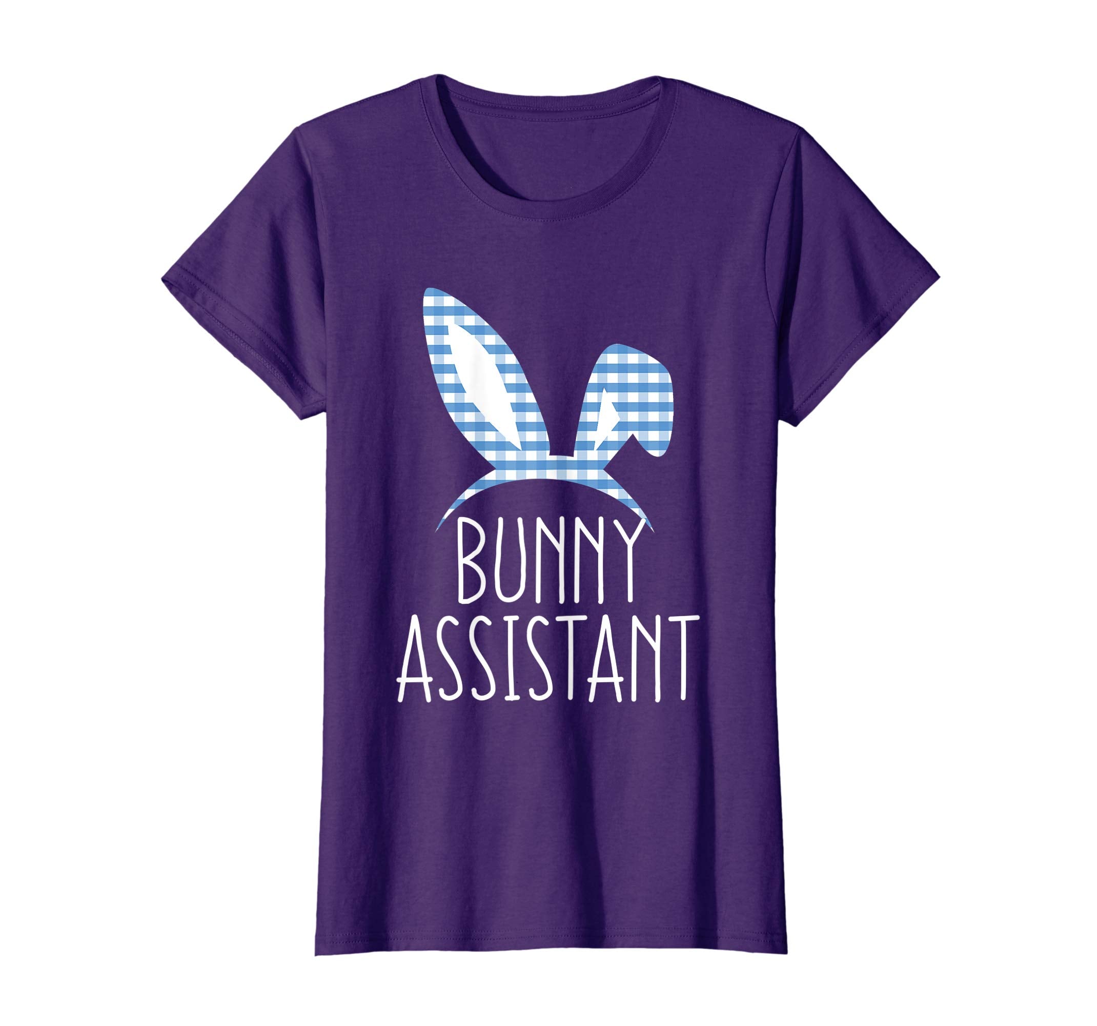 Bunny Assistant Gingham Check Bunny Headband Easter Shirt