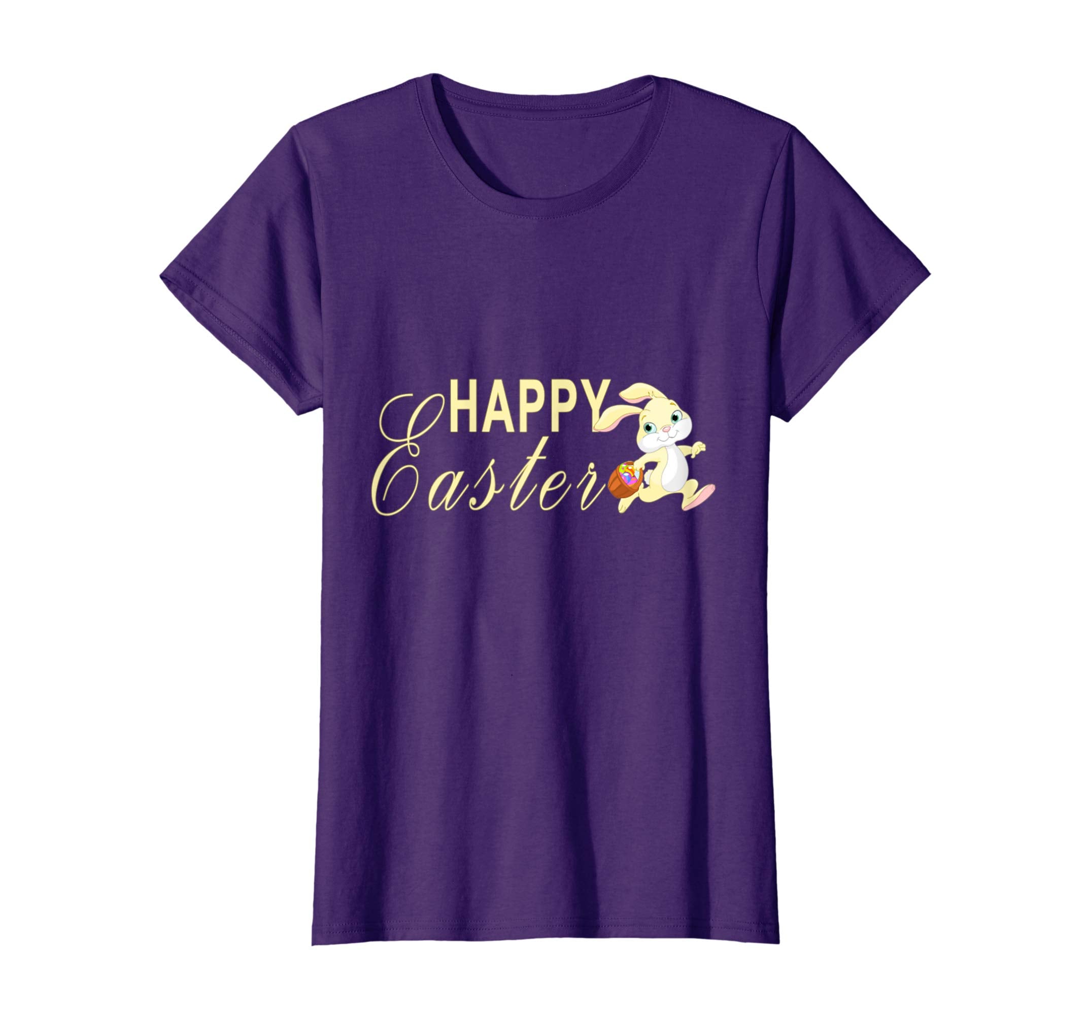 Tee-Happy Easter day Cute Bunny rabbit t shirt eggs gift