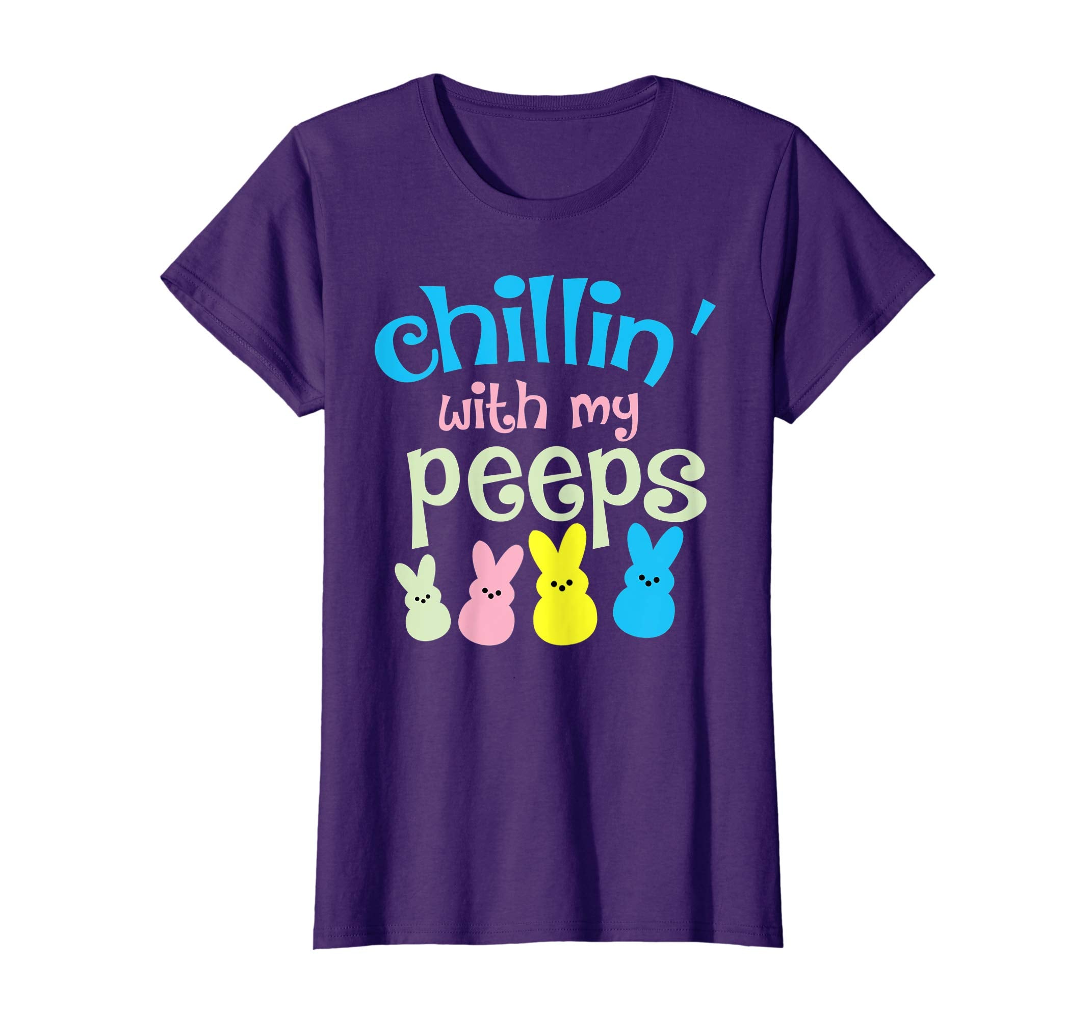 Funny Chillin' With My Peeps Easter Bunny For Kids T-shirt