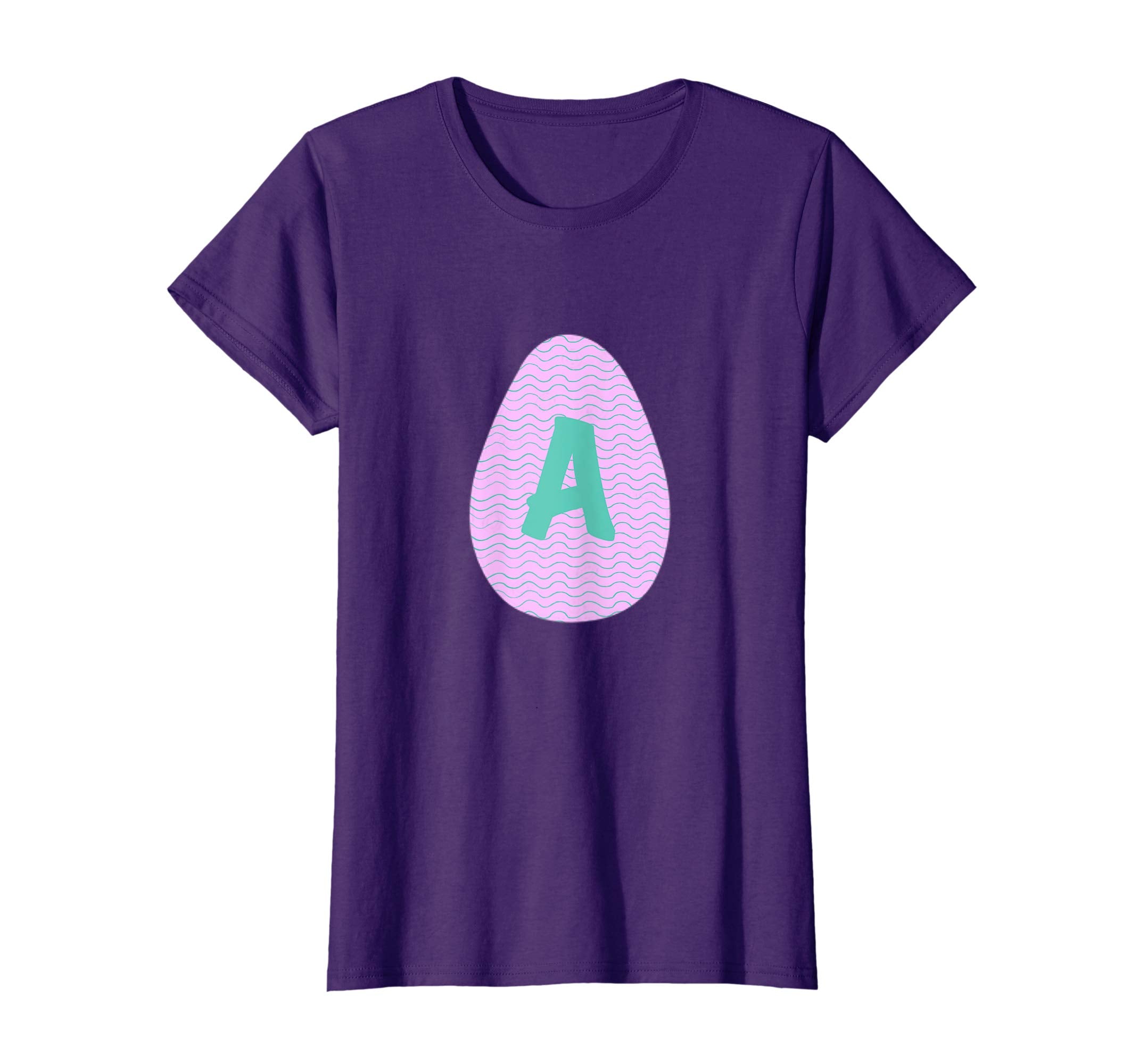 Easter Egg Children's Girl's Boy's Initial Letter A T-Shirt