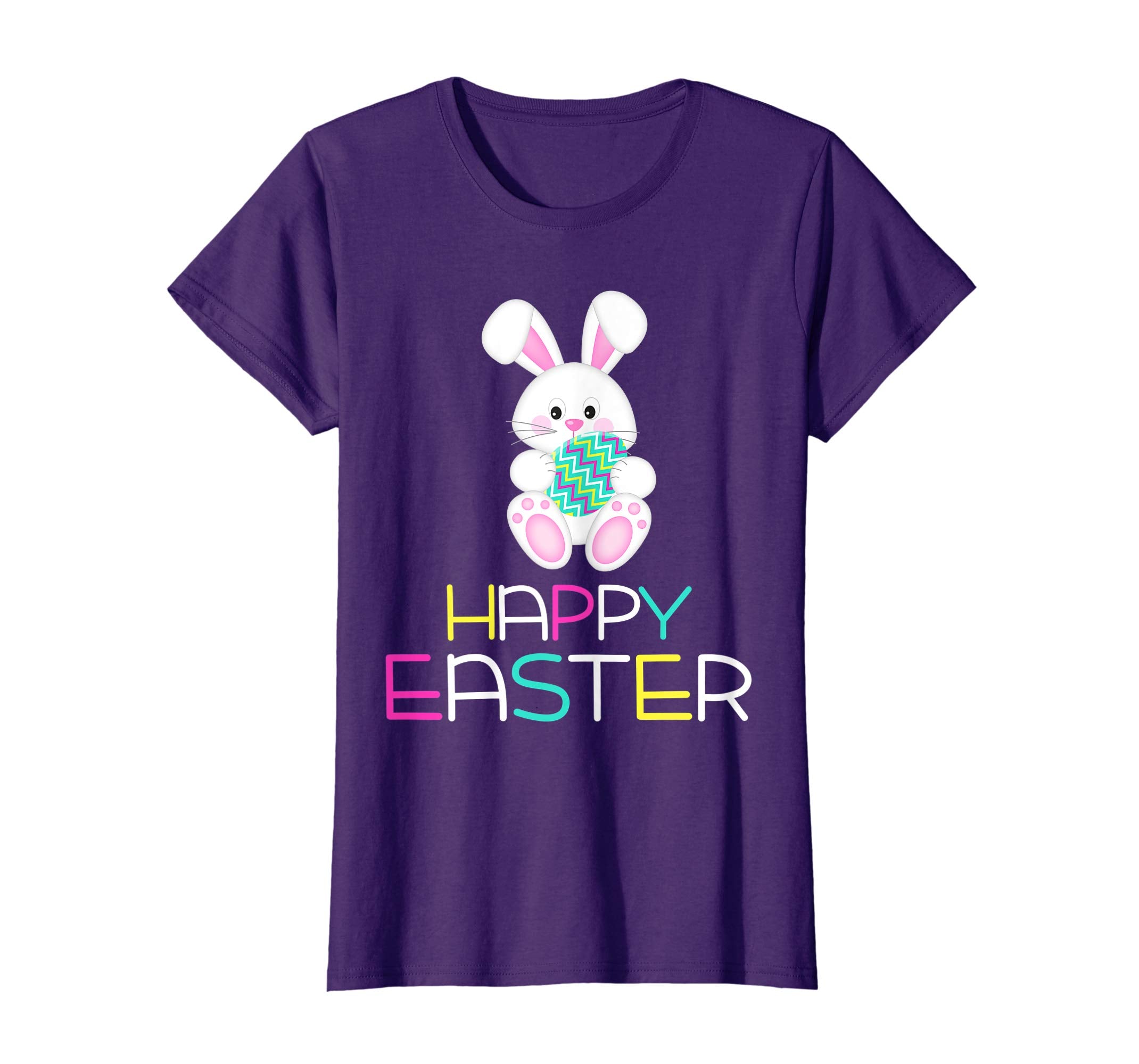 Happy Easter Shirt Cute Bunny &amp; Colorful Egg Easter Gift