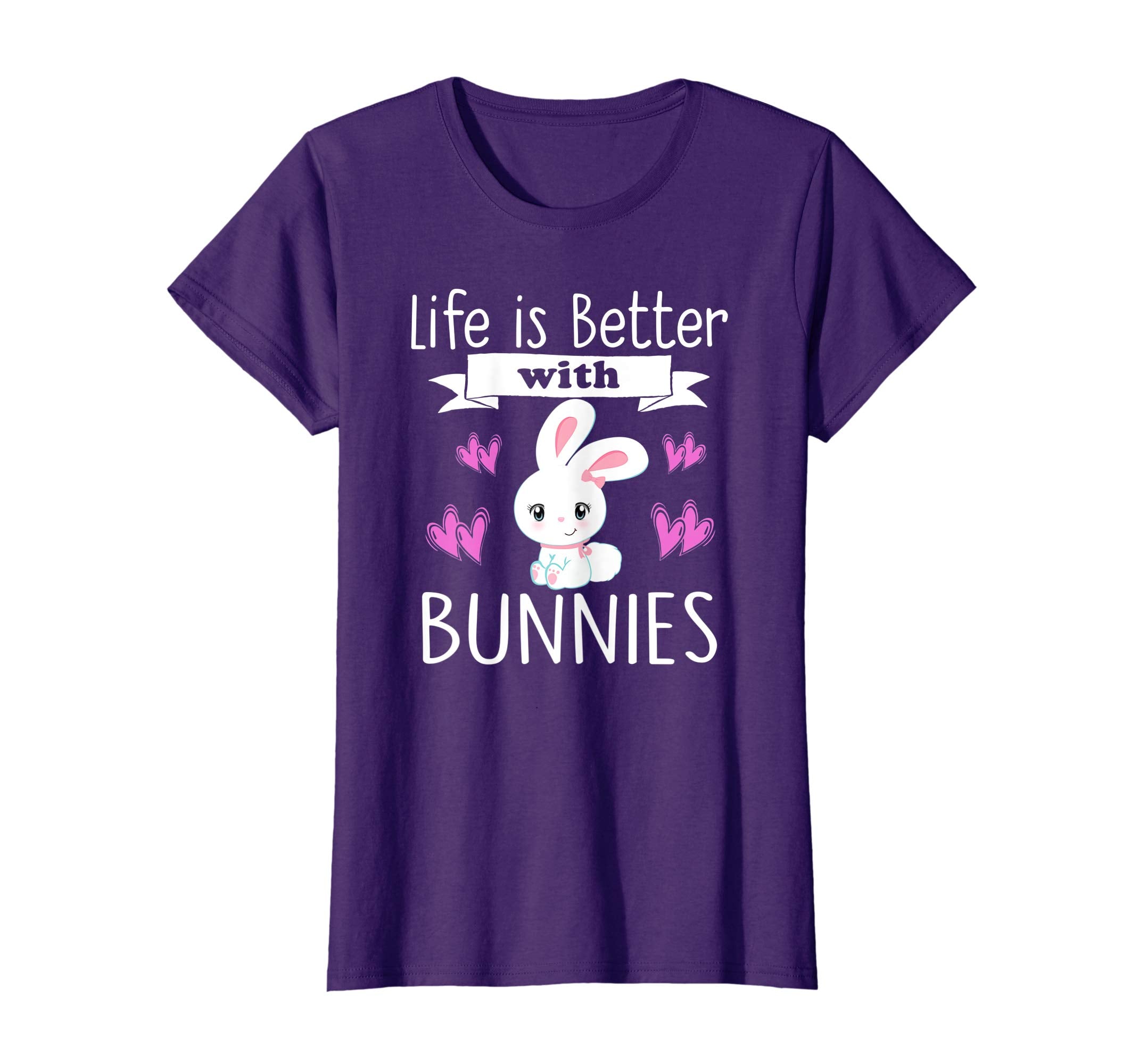 Bunny T-Shirt Girls LIFE IS BETTER WITH BUNNIES Easter Gift