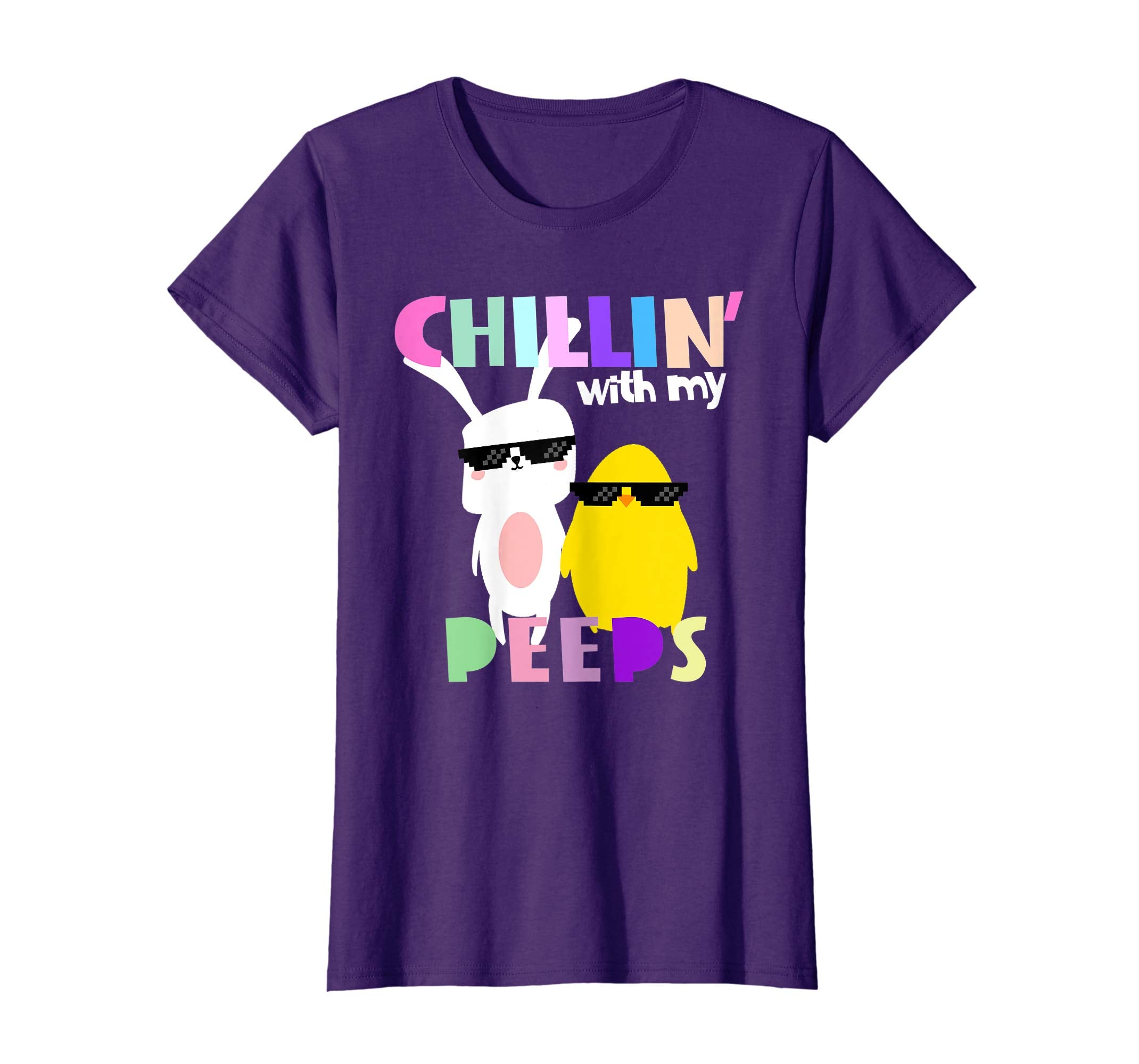 Easter Shirt For Boys Girls Chillin With My Peeps Tshirt