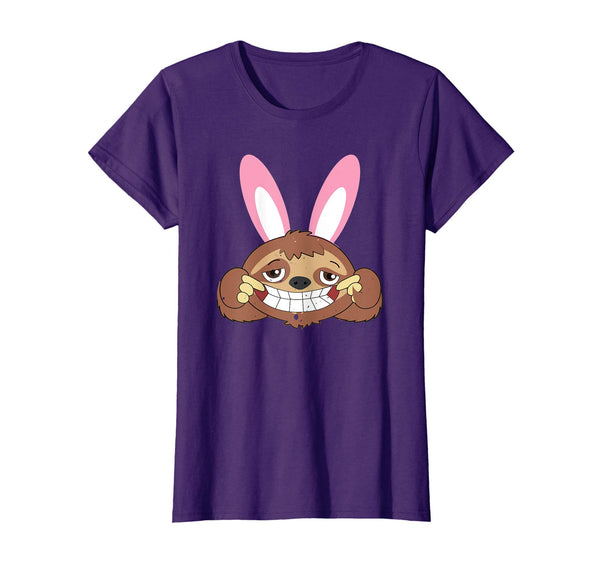 Cute Sloth Lover Shirt Easter Gift For Kids and Adult Bunny