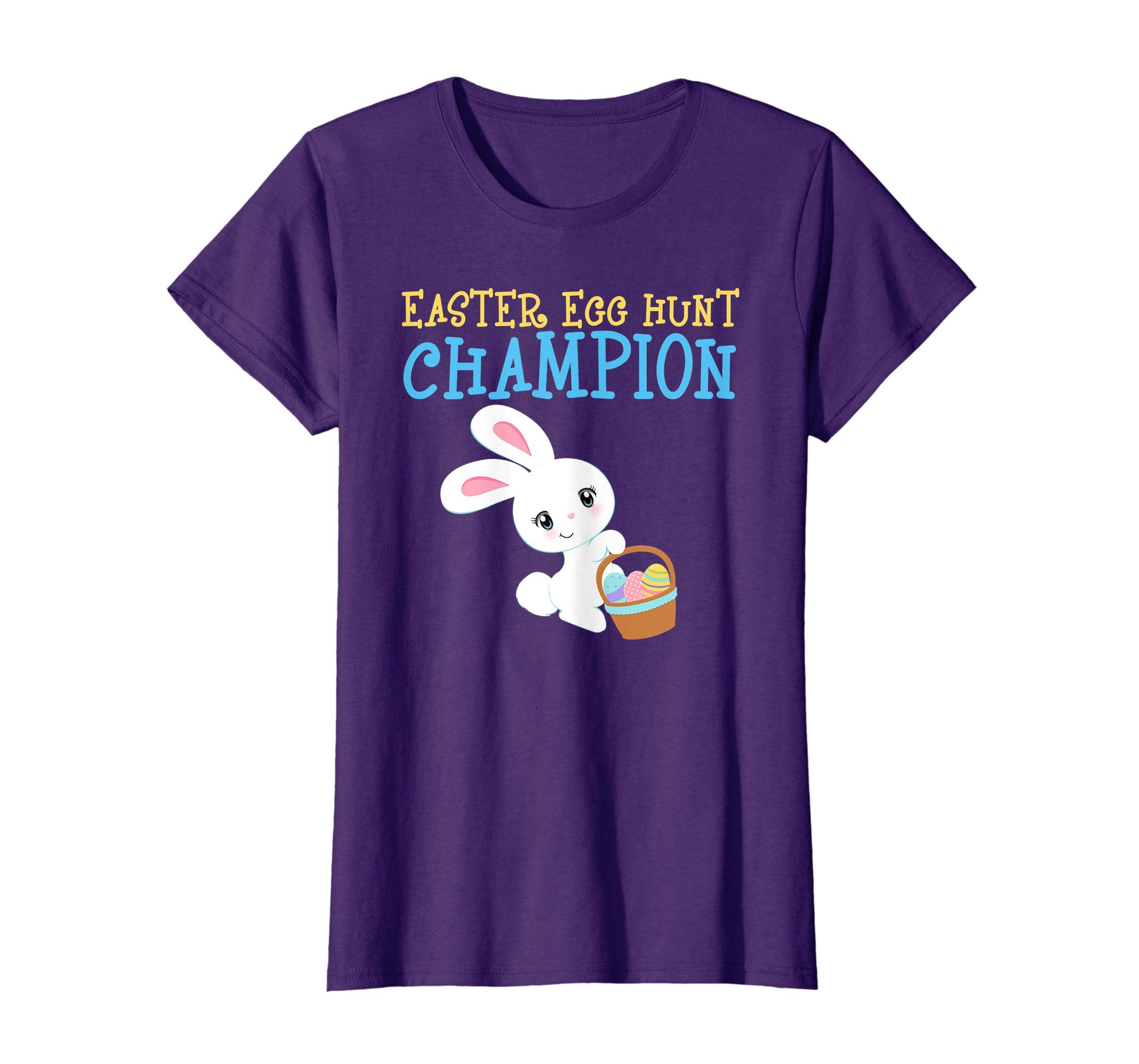 EASTER EGG HUNT CHAMPION Bunny T-Shirt Girls Kids Toddlers