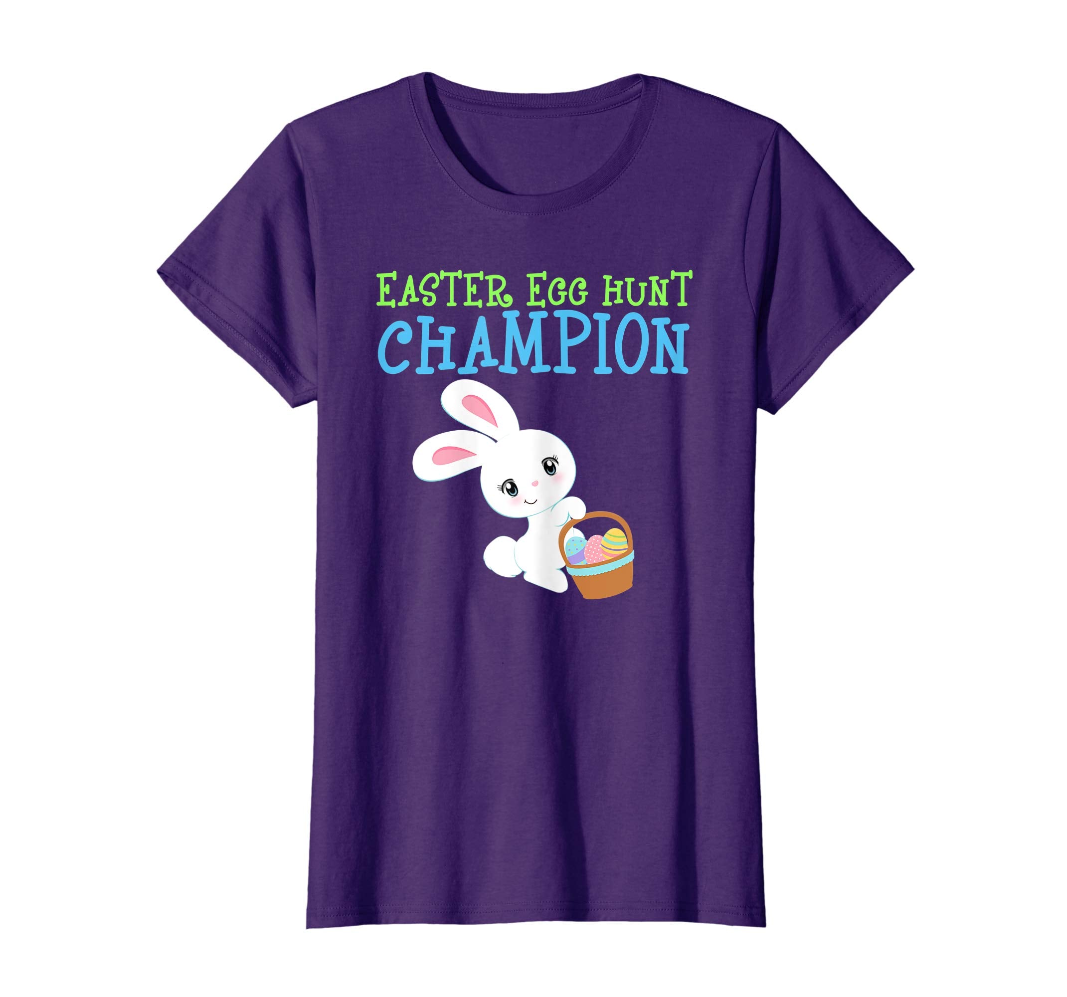 EASTER EGG HUNT CHAMPION Bunny T-Shirt Girls Kids Toddlers