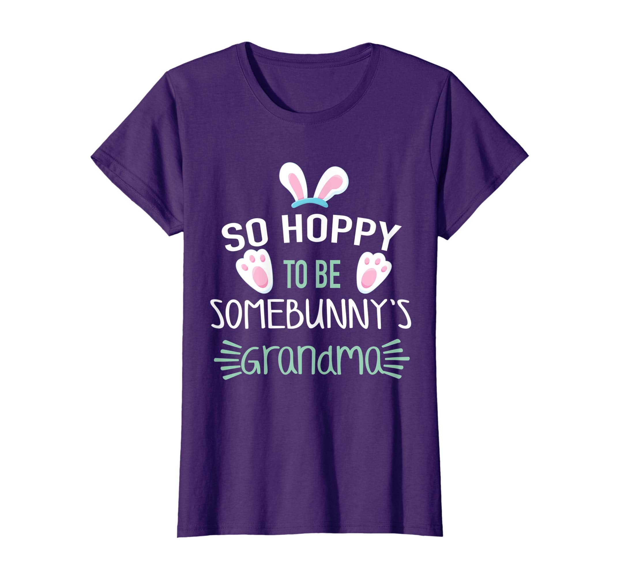 Womens So Hoppy To Be Some Bunny's Grandma Shirt, Cute Easter Gift