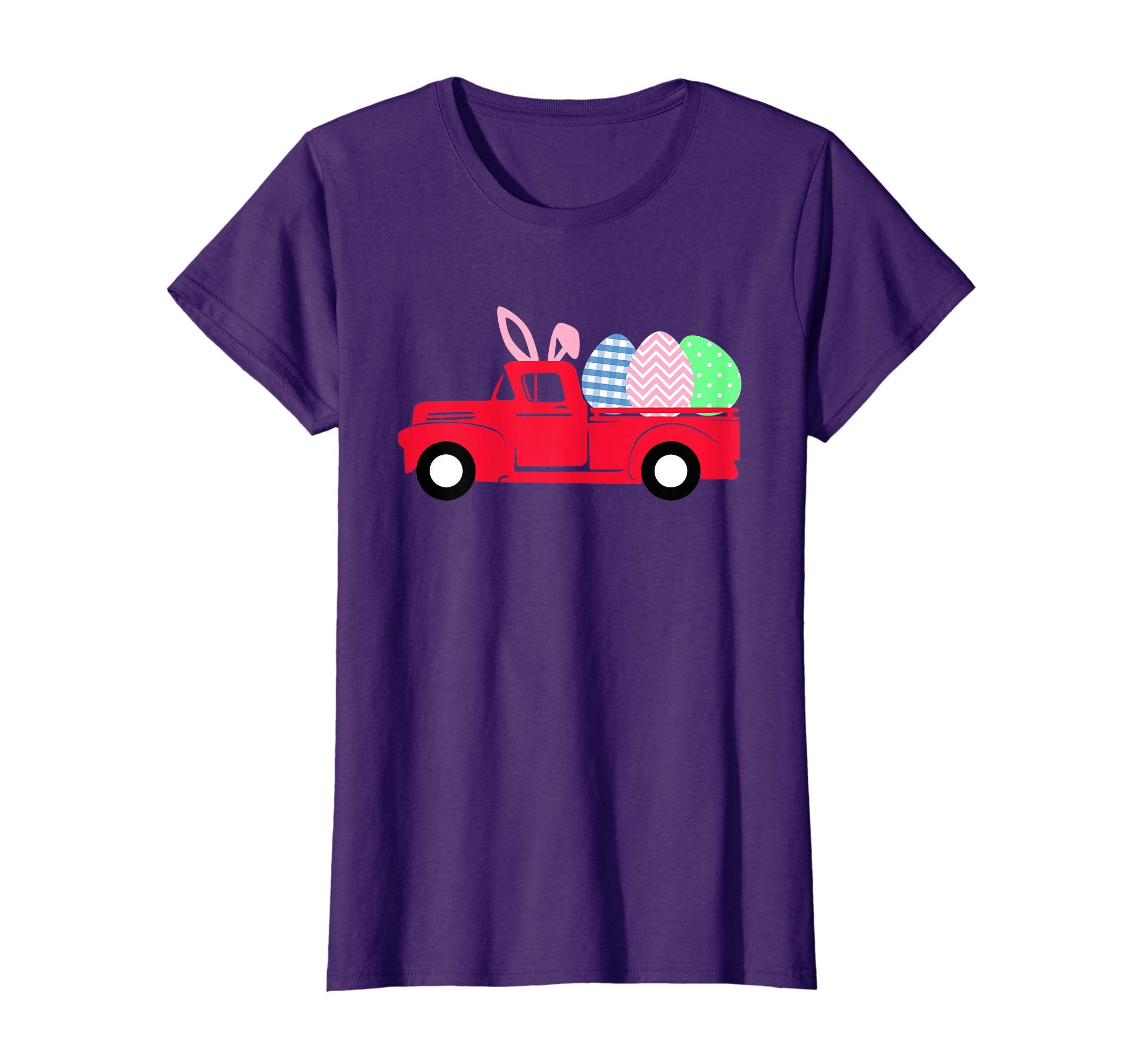 Red Old Truck Easter Bunny Ear Headband Shirt Babies Adult