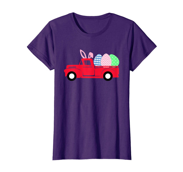 Red Old Truck Easter Bunny Ear Headband Shirt Babies Adult