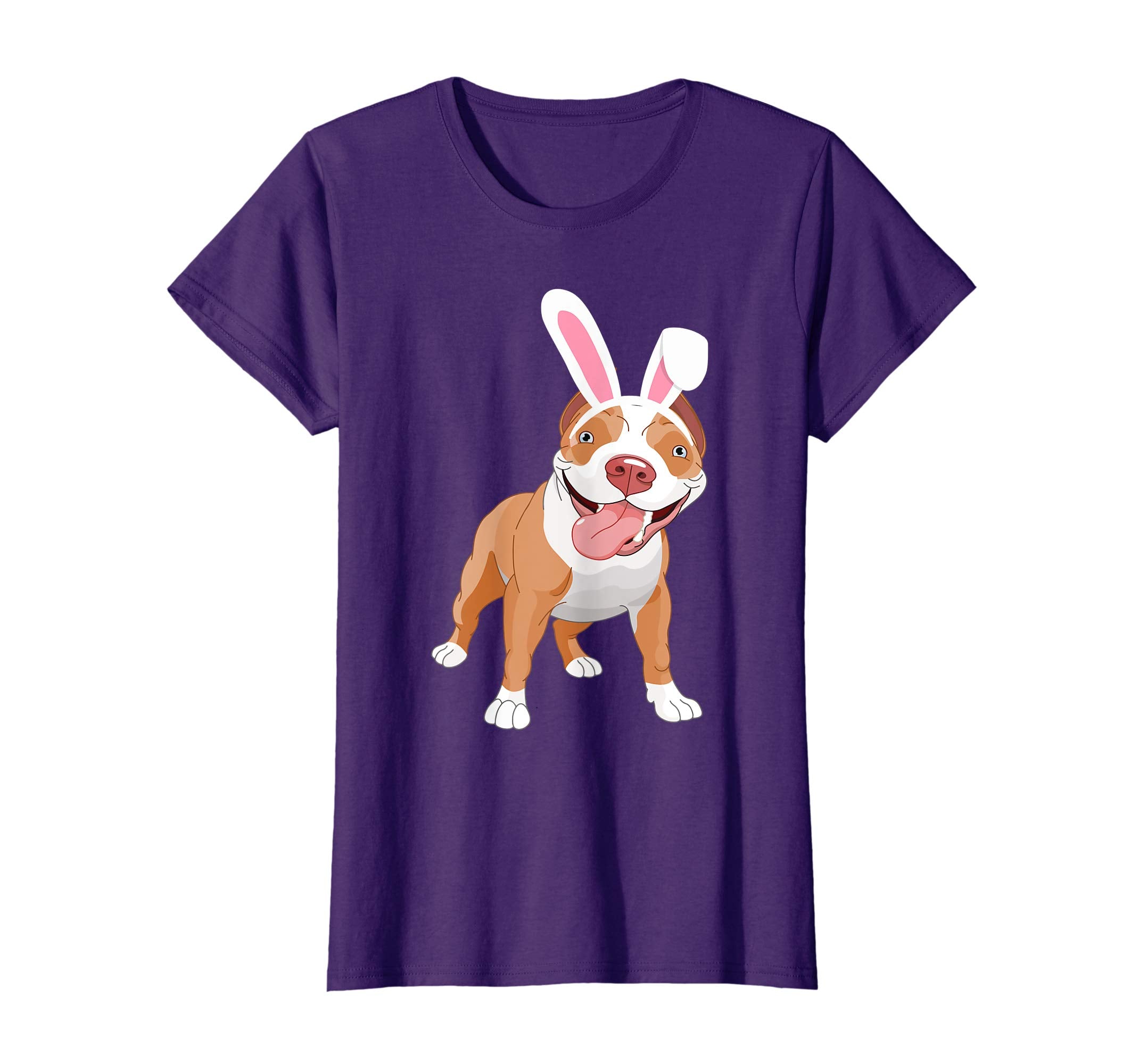 Pitbull Dog With Bunny Rabbit Hat Easter Happy Day Shirt