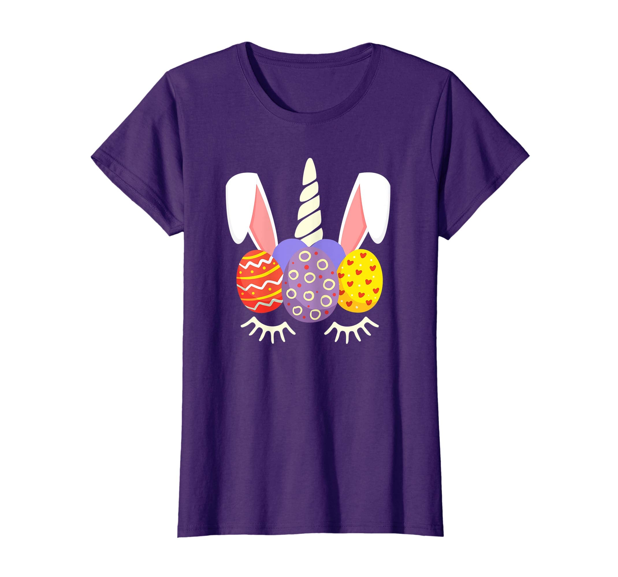Unicorn Bunny Egg Hunt Happy Easter Kids Boys Girls T Shirt
