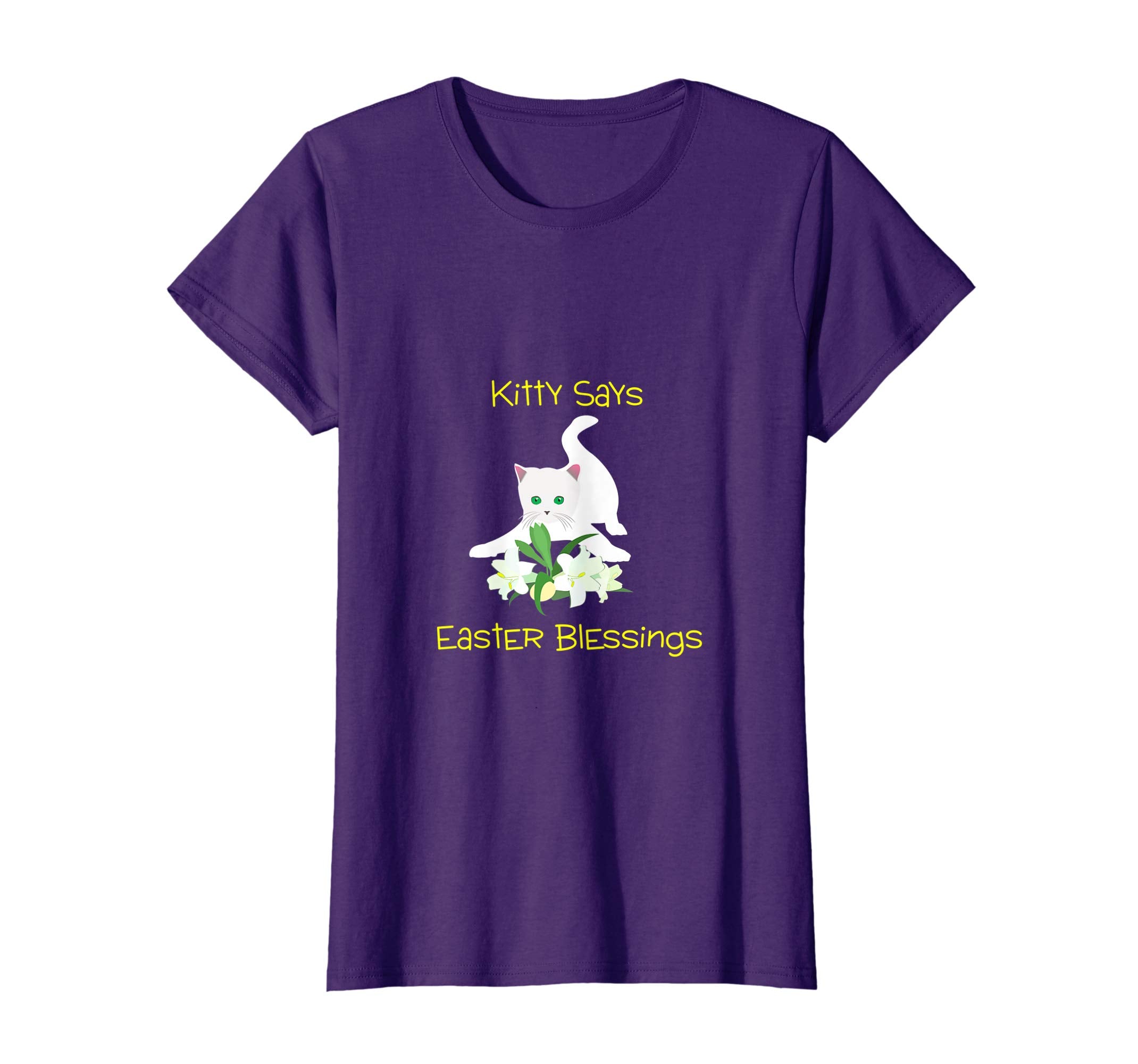 Kitty Says Easter Blessings Religious Children T-Shirt