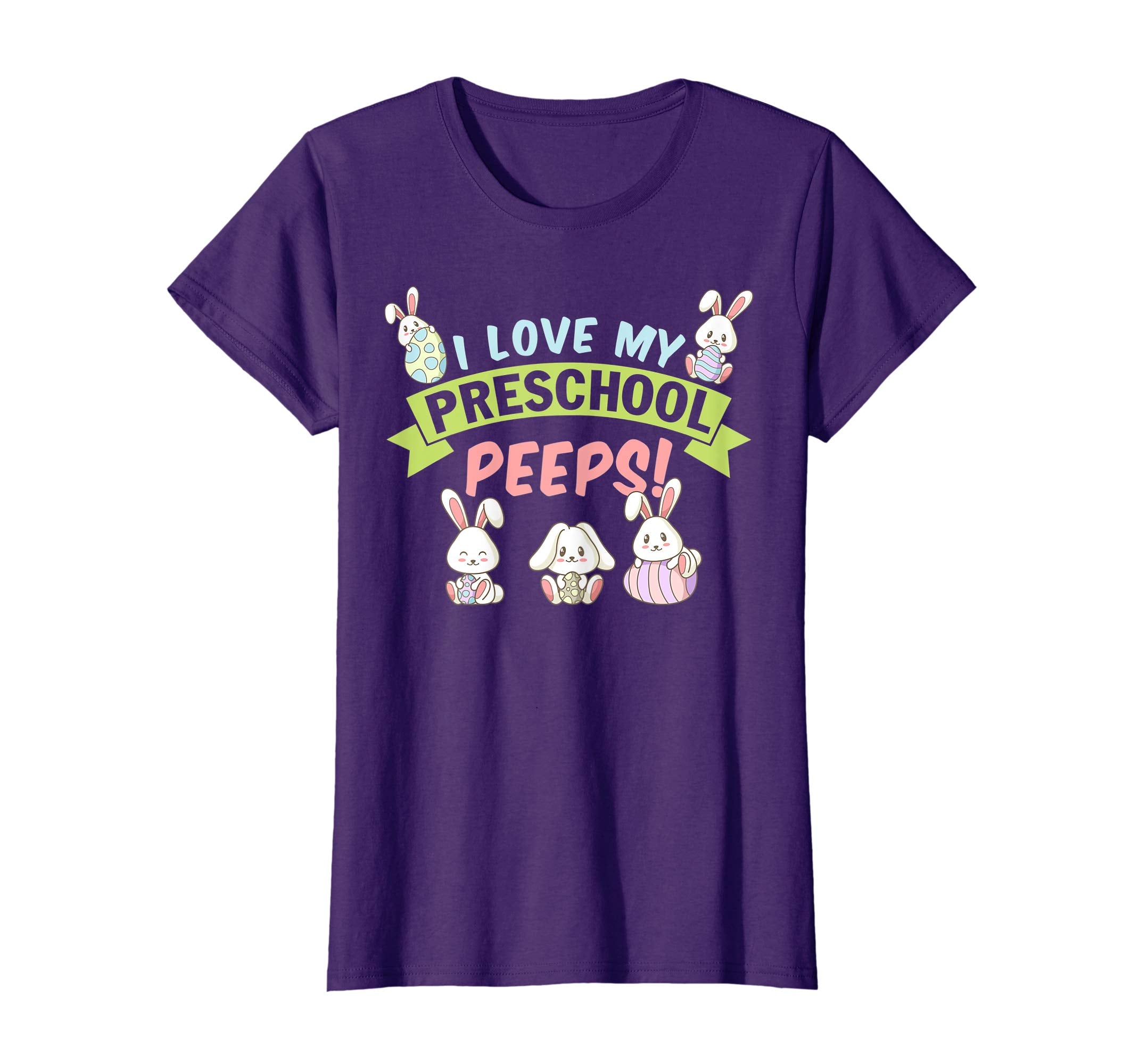I Love My Preschool Peeps Bunnies Easter Teacher Shirt
