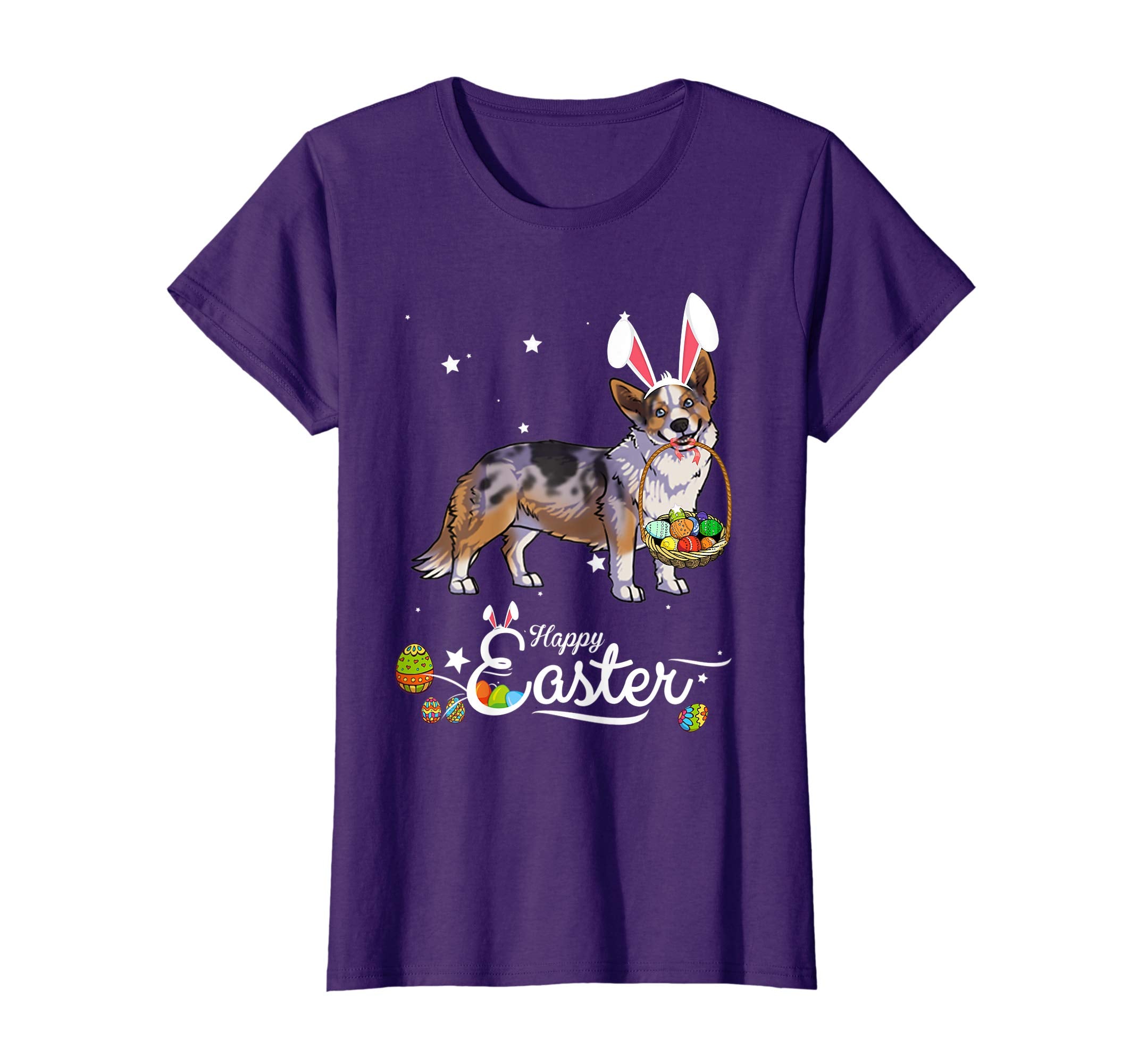 Cardigan Welsh Corgi Dog With Bunny Hat Easter Costume Shirt