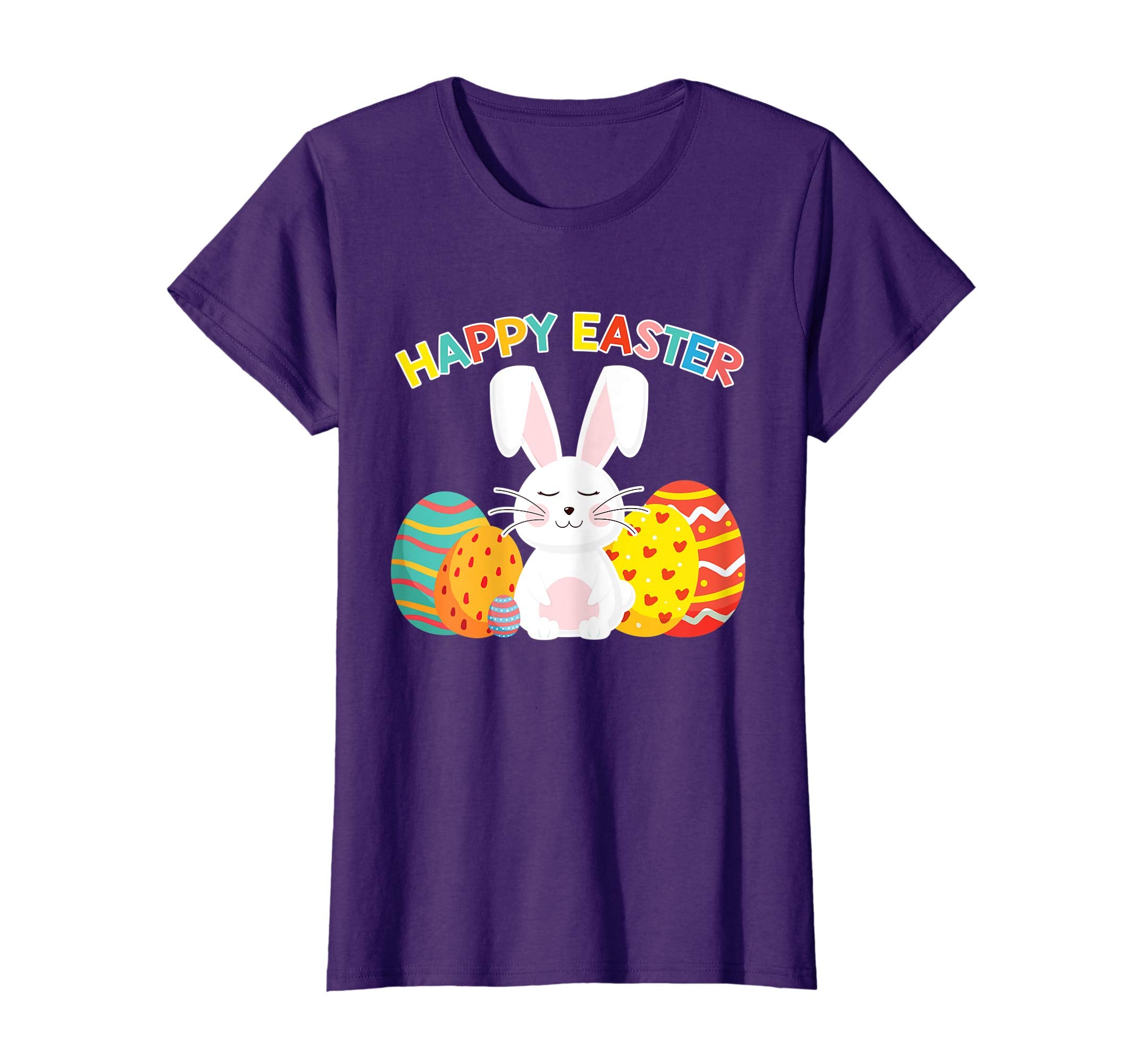 Happy Easter Shirt For Boys Girls Women Men Colorful Eggs