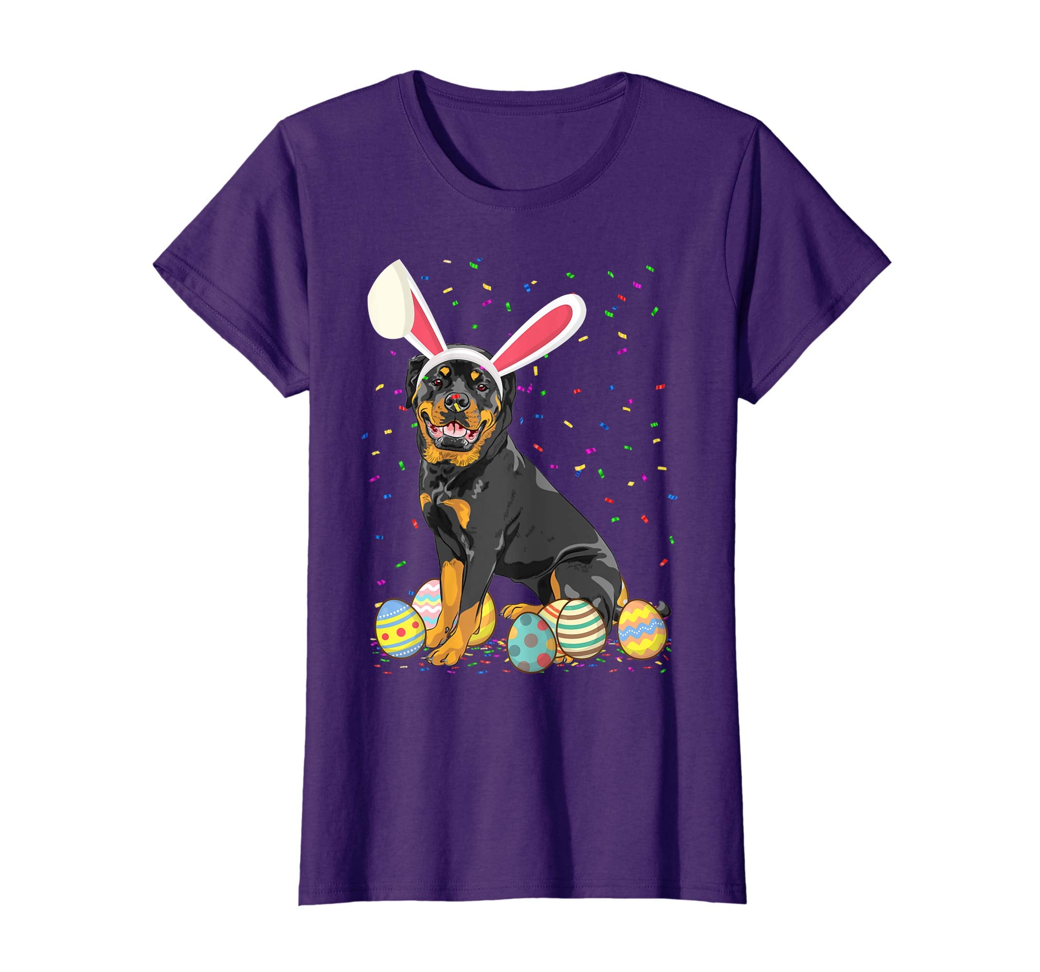 Rottweiler Dog Ear Easter Eggs Shirt Happy Easter Day Gift