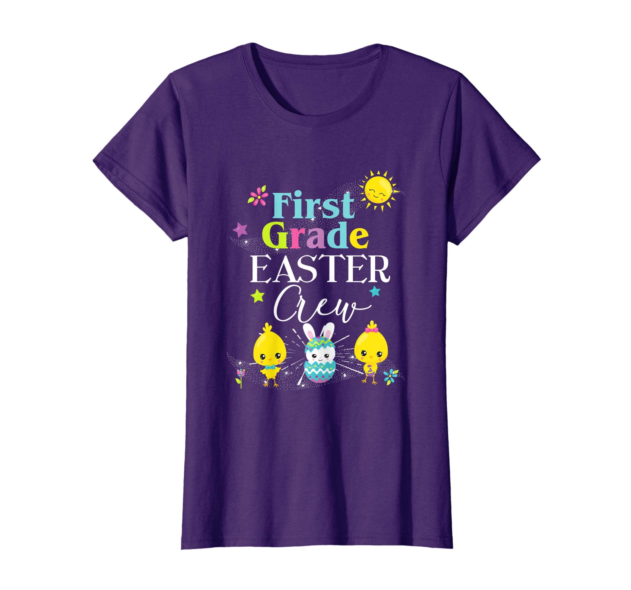 First Grade Teacher Student Easter School TShirt Cute Crew