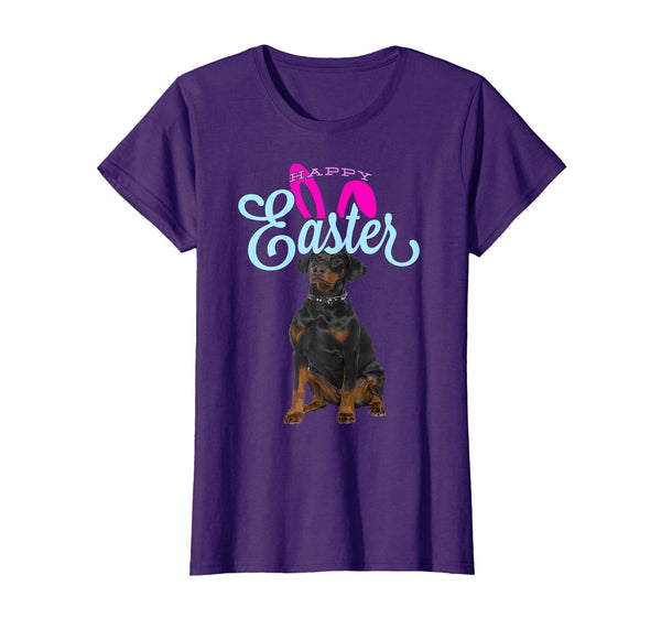 Easter Bunny Doberman Pinscher Tshirt Dog Men Women Gift