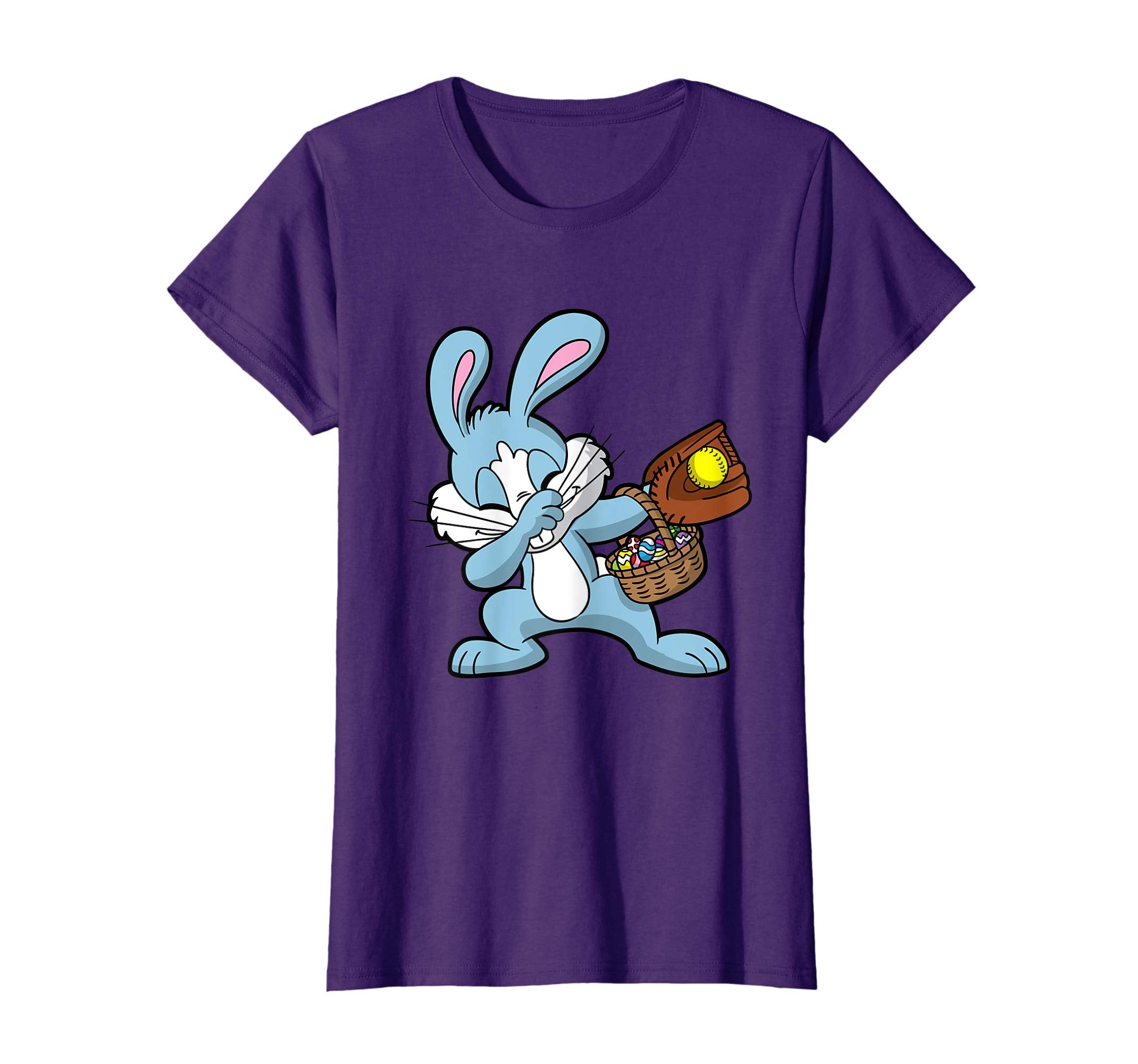 Dabbing Easter Bunny Kids Shirt Softball Dab Dance Gift