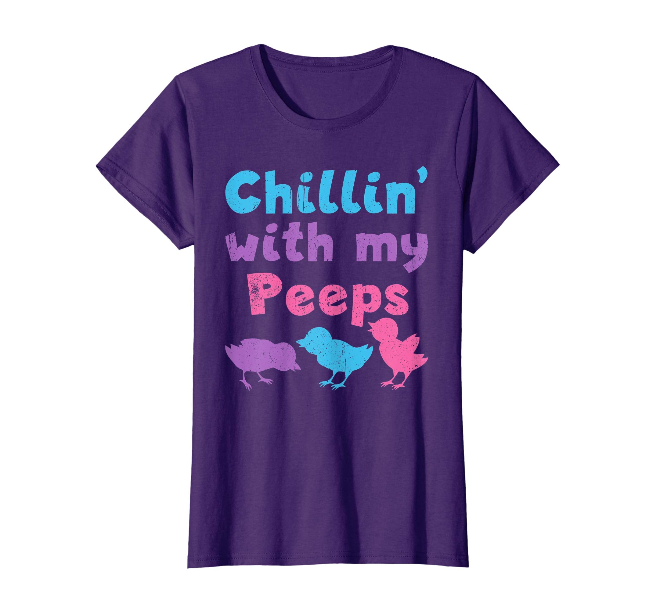 Chillin' With My Peeps Shirt Funny Easter Bunny T-Shirt