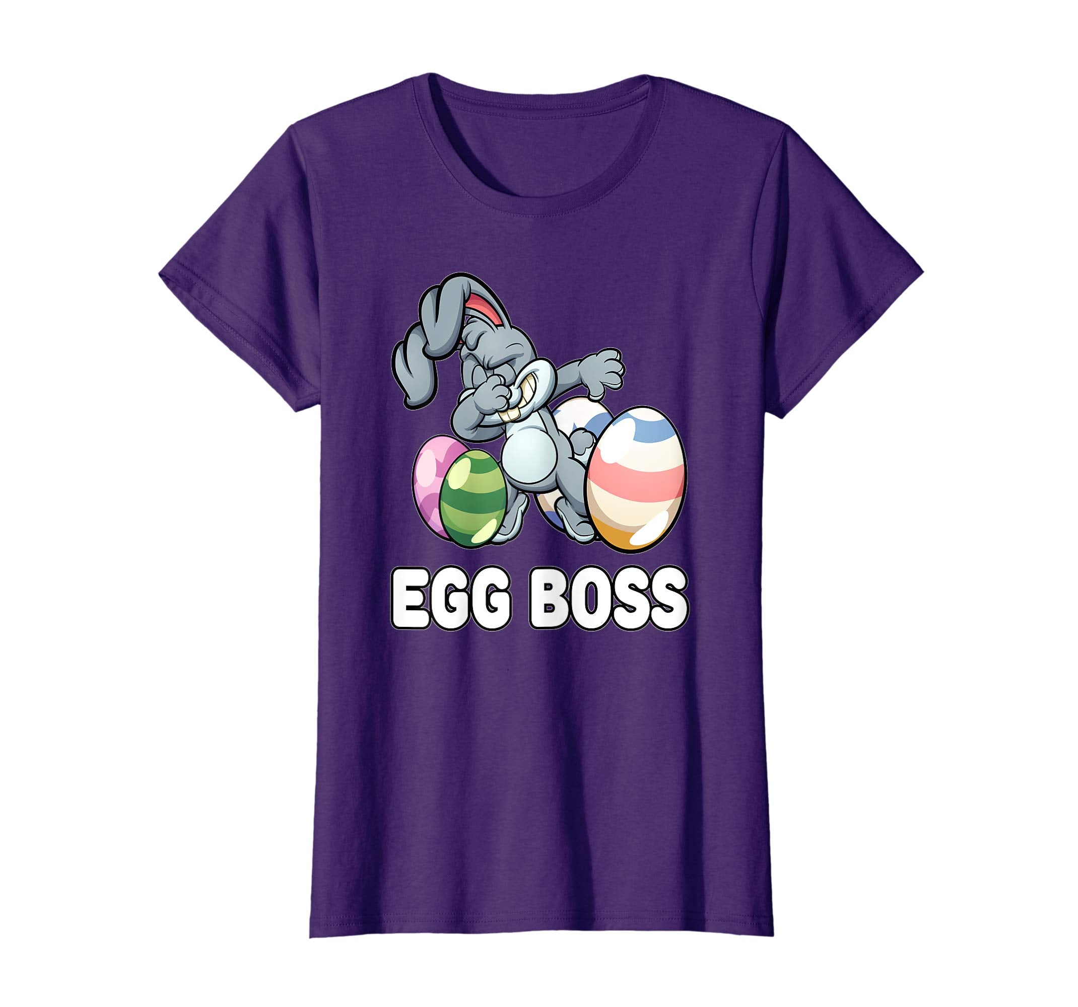 Egg Boss Easter Shirt For Kids Boys Dabbing Easter Bunny