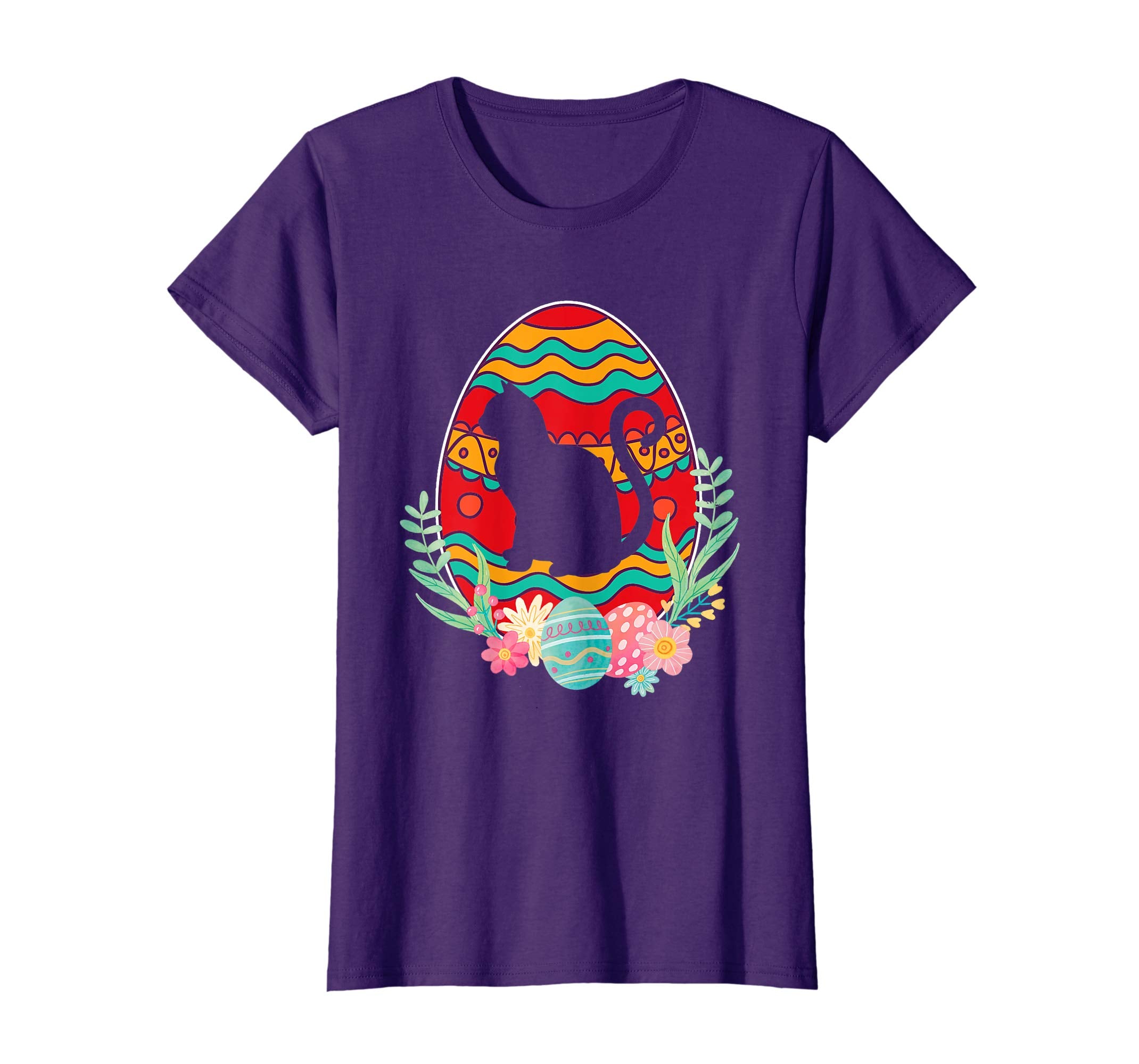 Funny Cat Easter Eggs T-Shirt Gifts for Kids Men Women