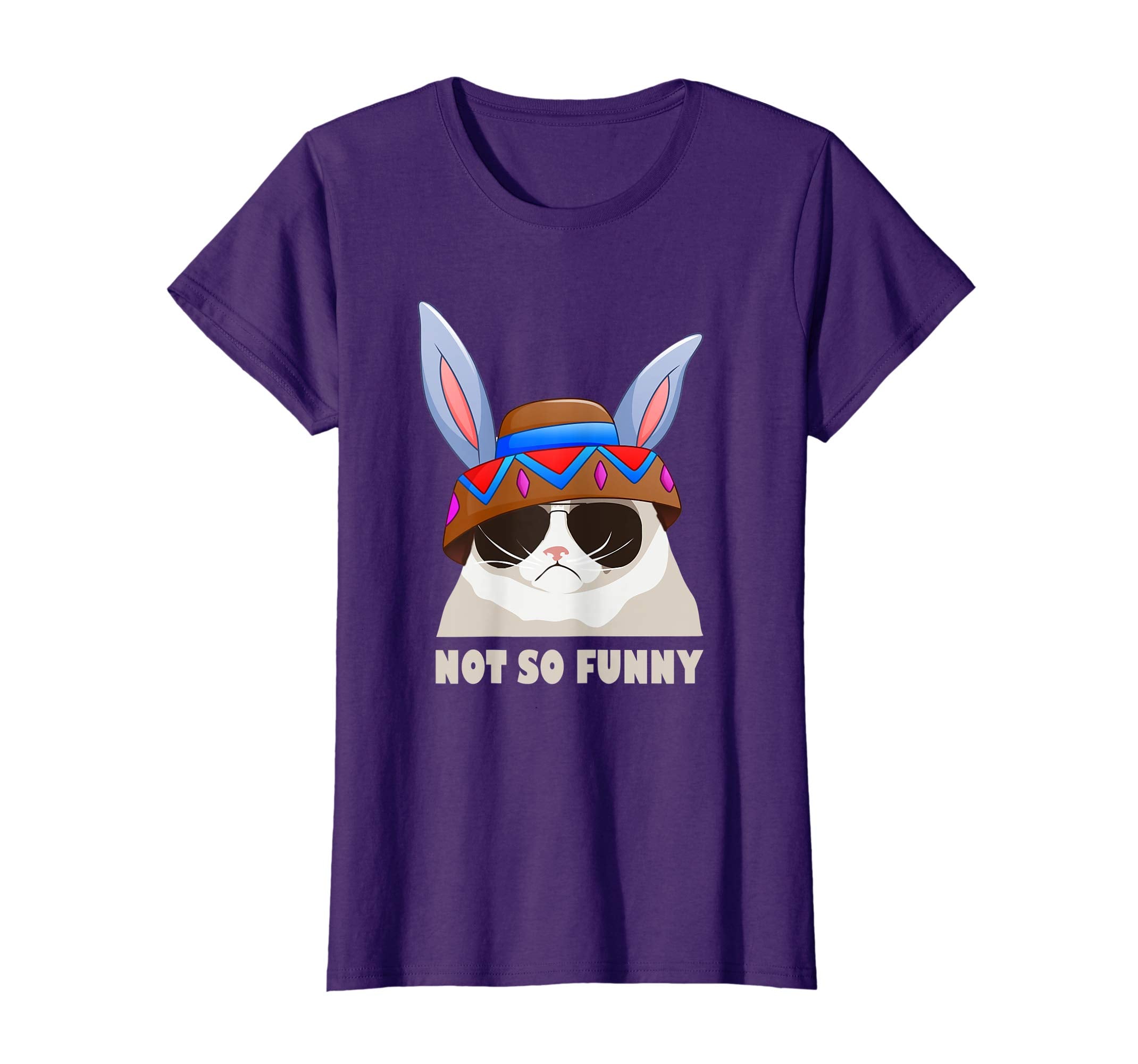 Funny Cat Easter Bunny Nope Spring Graphic T-Shirt