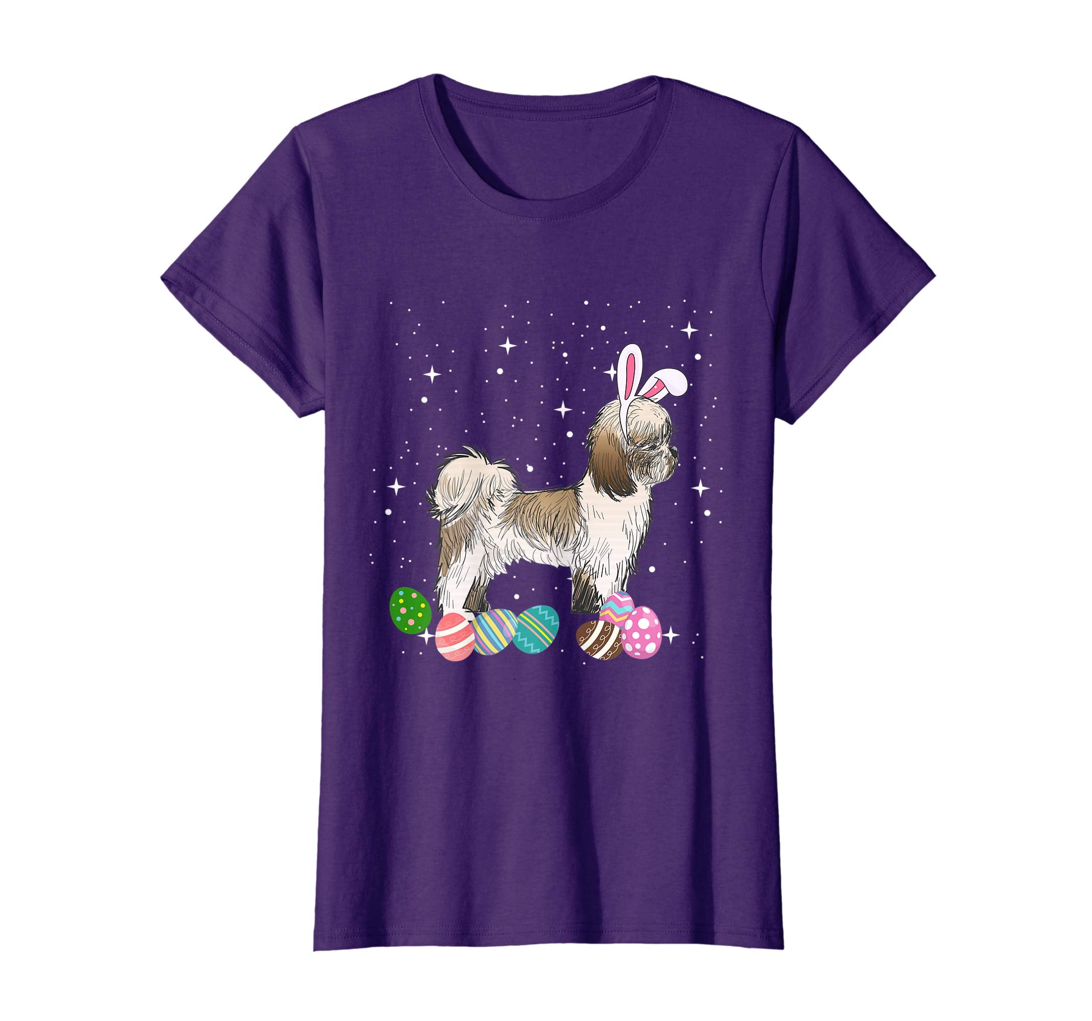 Shih Tzu Dressed As Easter Bunny With Rabbit Ears T-Shirt