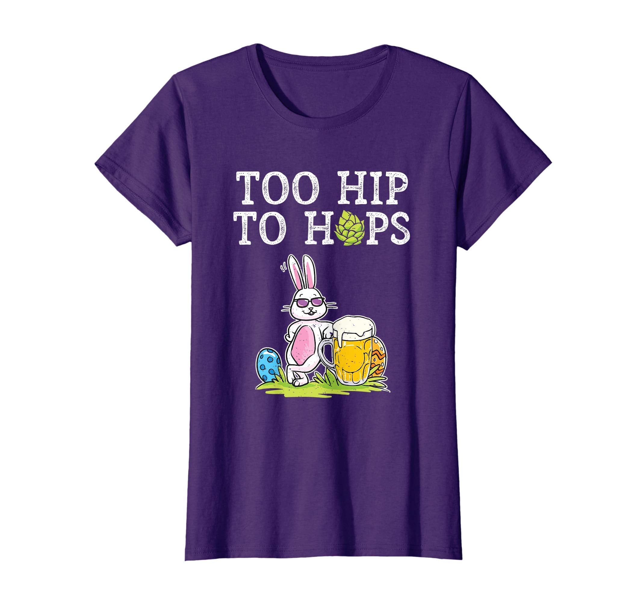 Too Hip To Hops Beer Drinking Easter Bunny Cute Gift T-Shirt