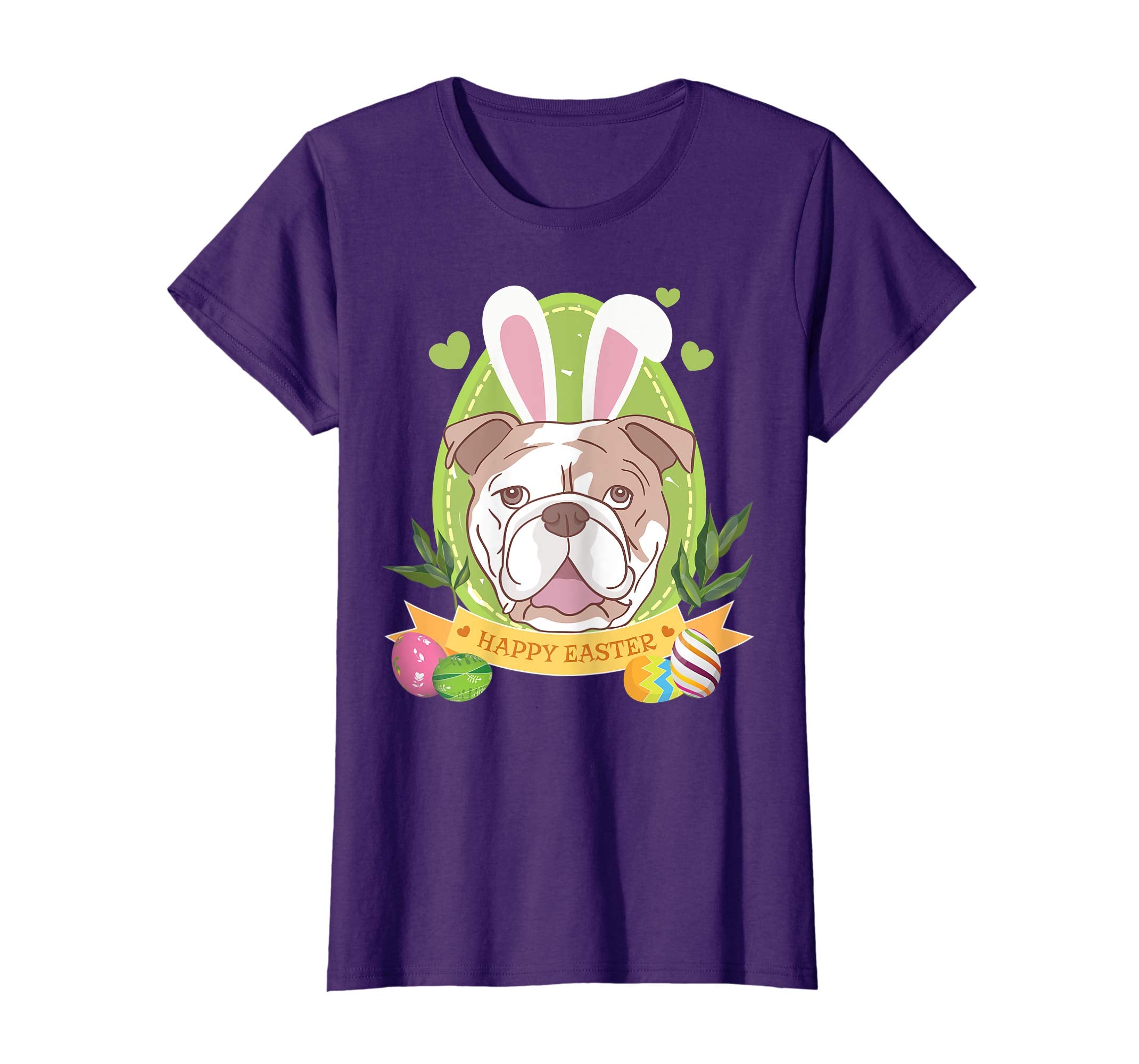 Bunny Bulldog Dog Easter Day Lovers T-Shirt Egg Hunting