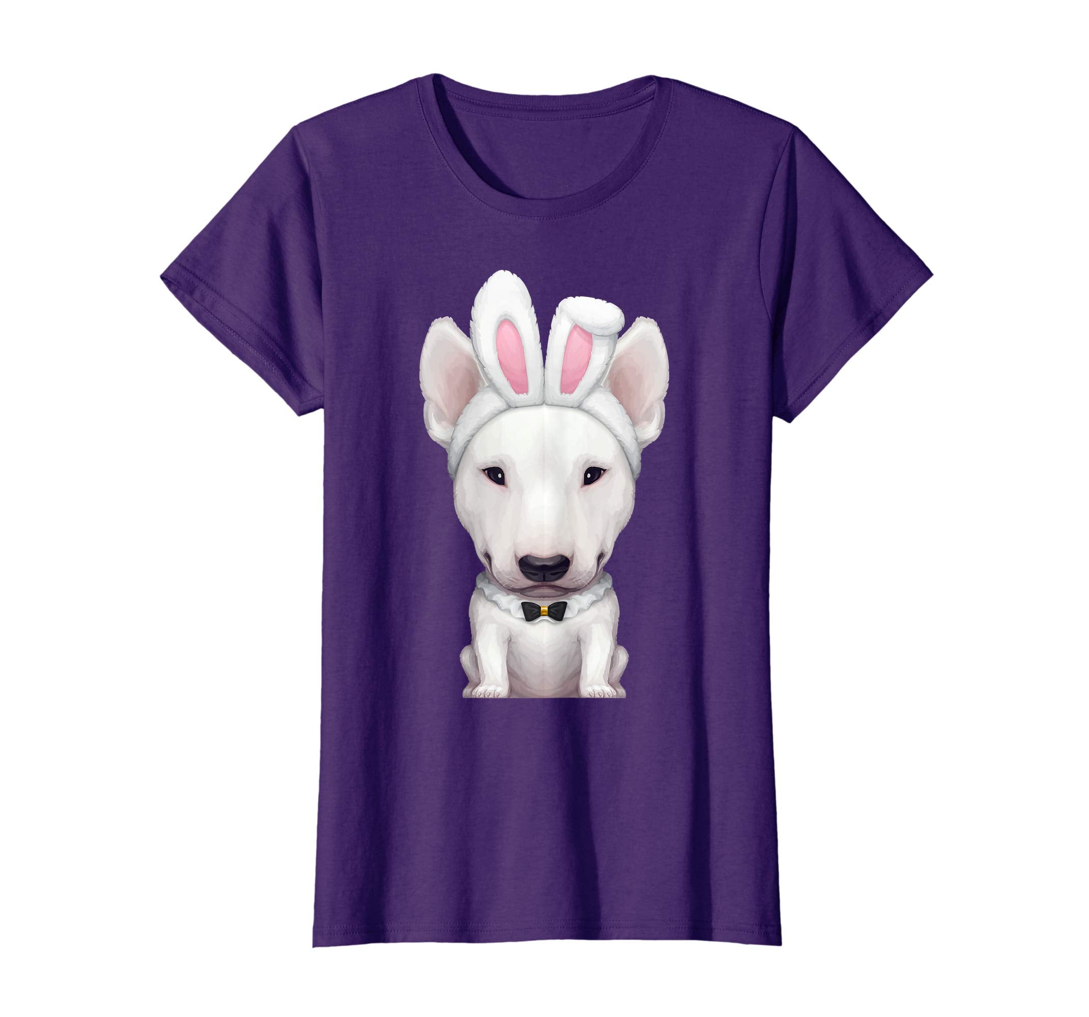 White English Bull Terrier in Easter Bunny Costume T-Shirt