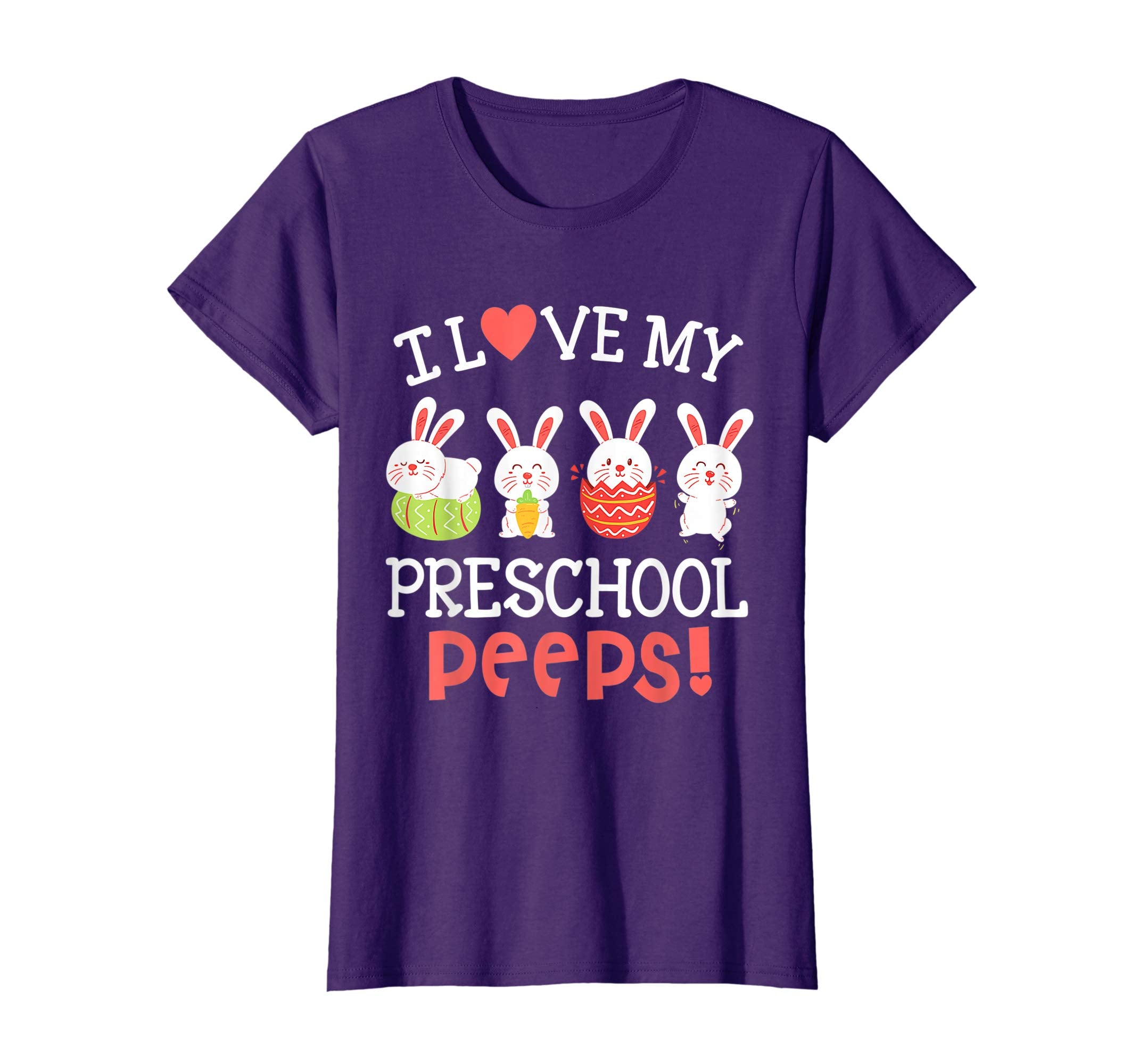 I Love My Preschool Peeps Bunnies Easter Teacher Shirt